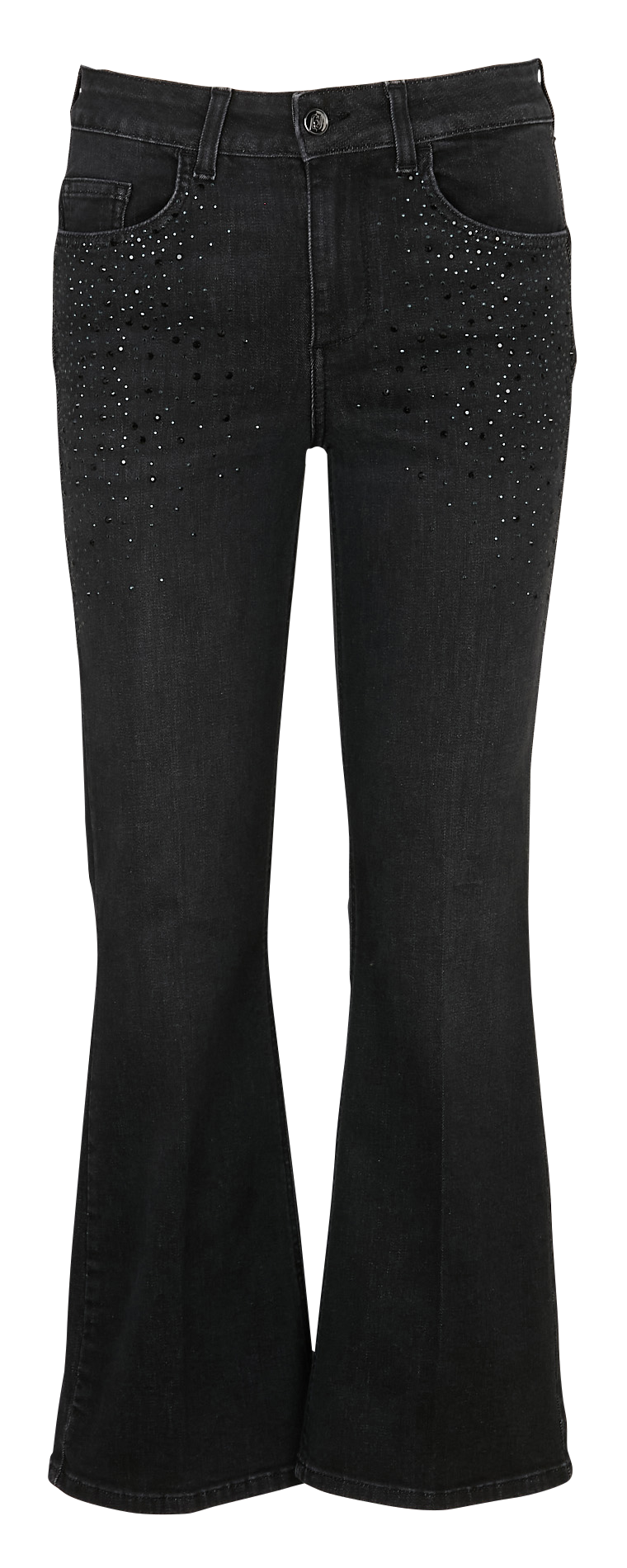 Straight Cut Jeans mit Strass LIU JO Schwarz