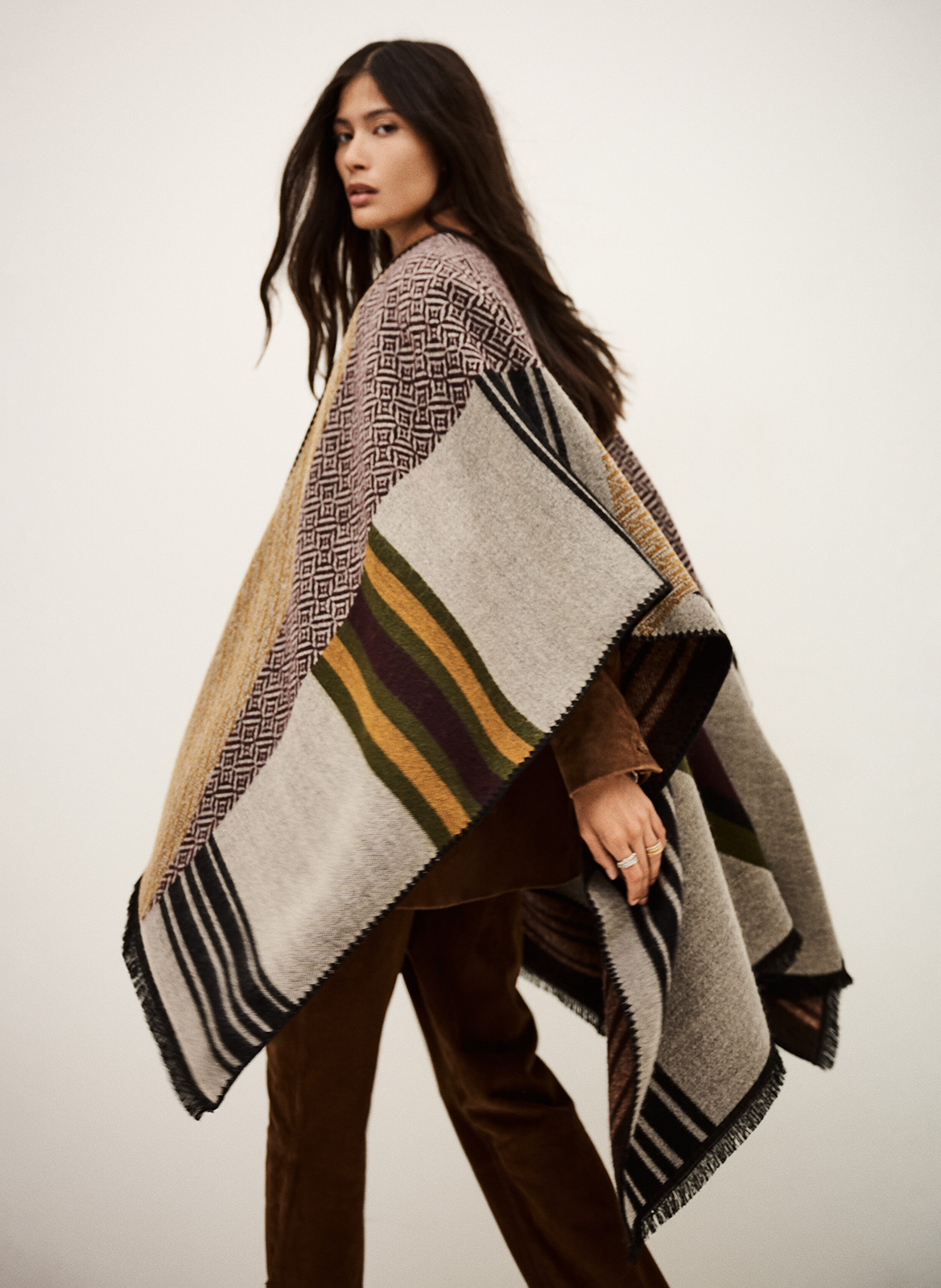 Poncho imprimé BA&SH Multicolore
