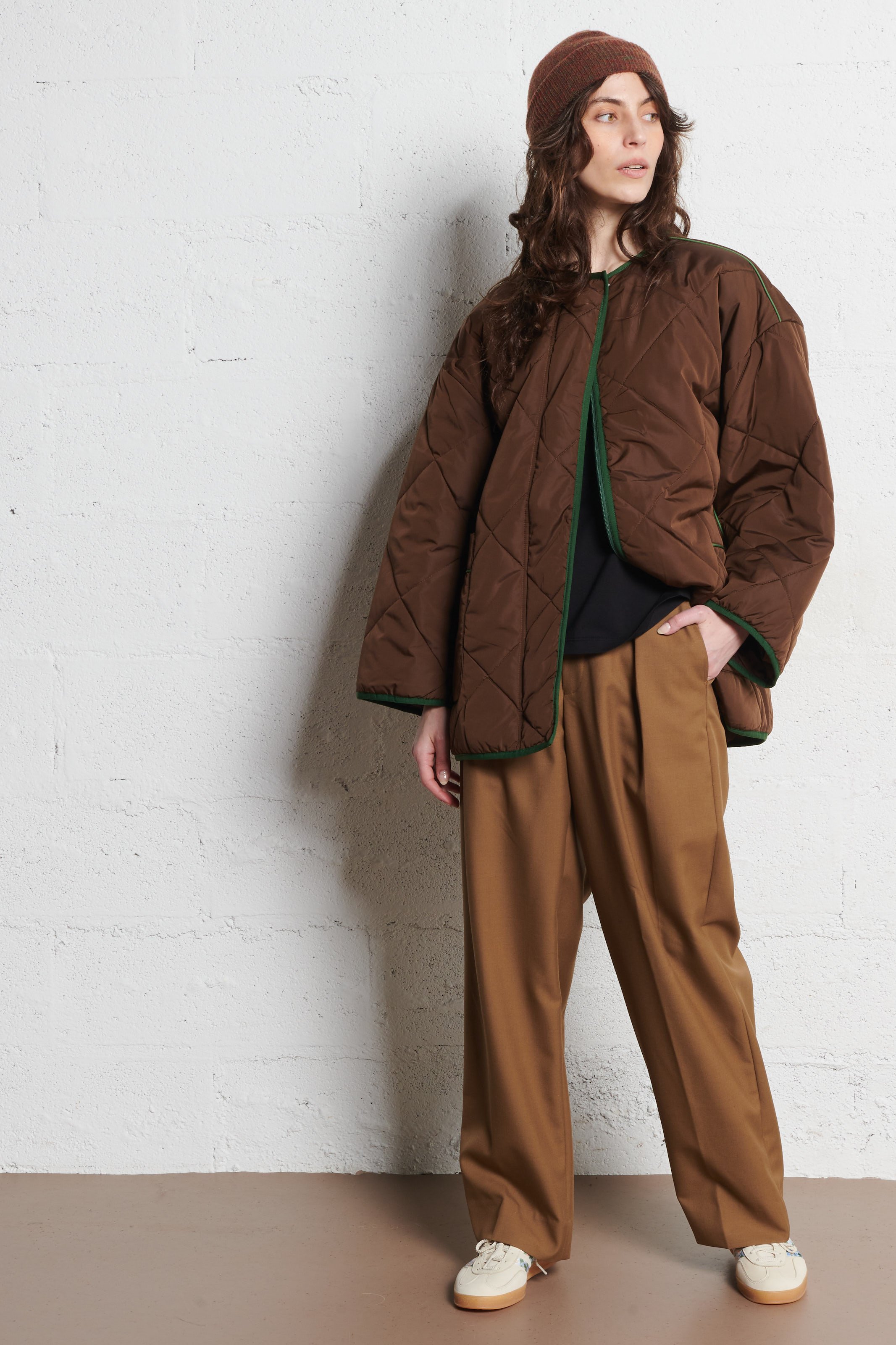 Oversize-Steppjacke AMERICAN VINTAGE Braun