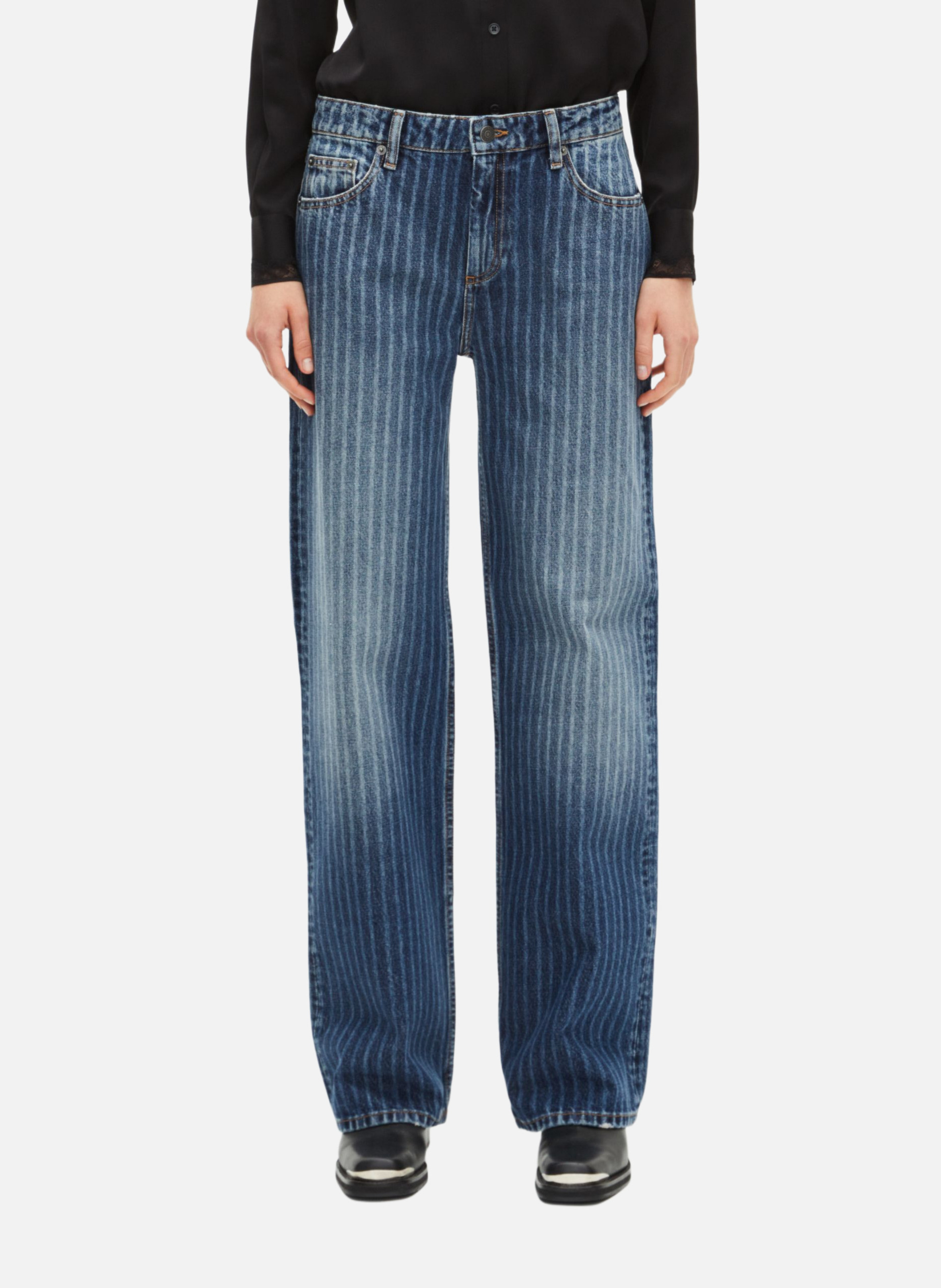 Straight cardigan with patterns THE KOOPLES Blue