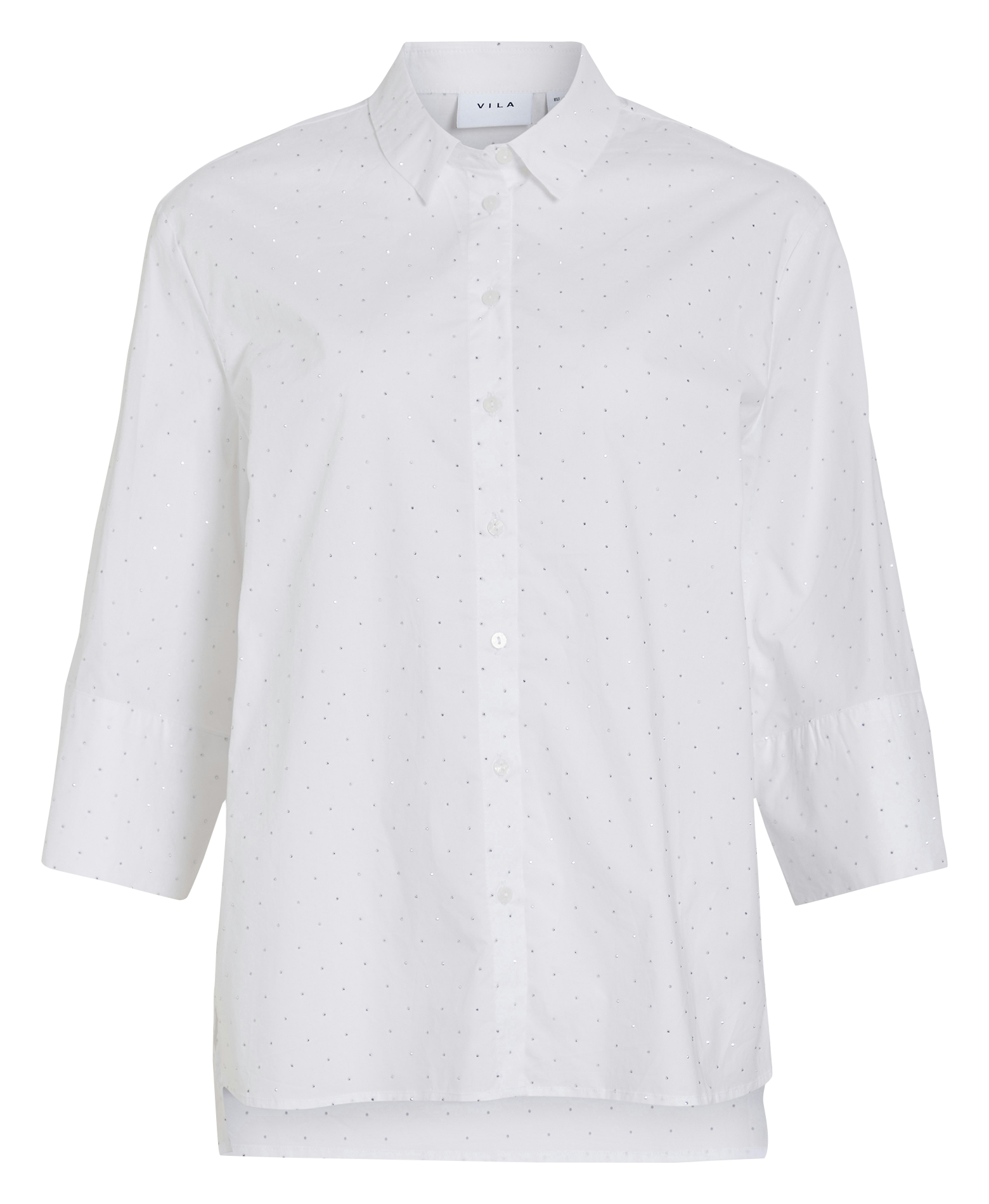 Chemise col classique en coton VILA Blanc