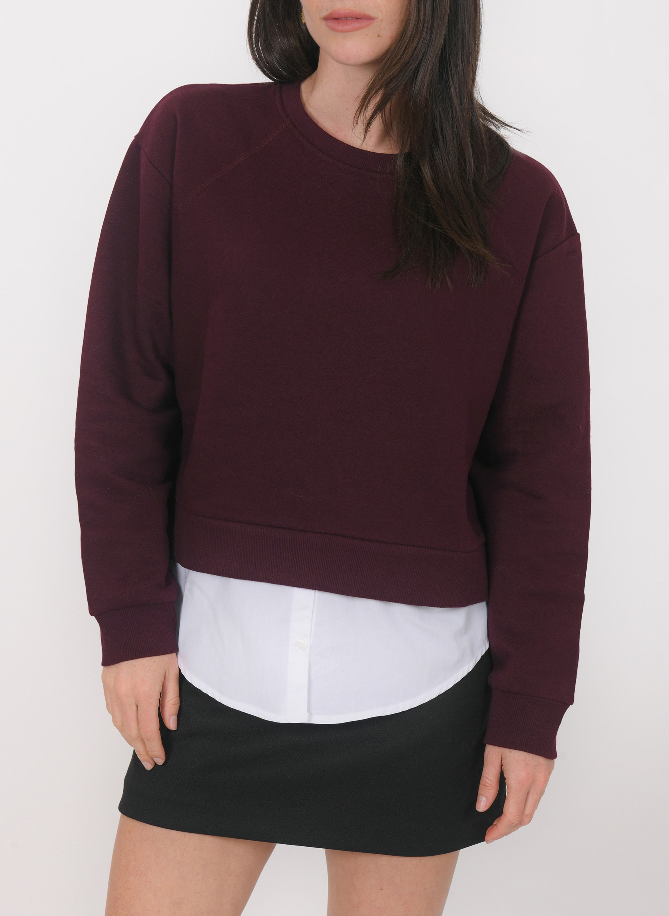 Sweat col rond en coton mélangé KOOKAI Rouge