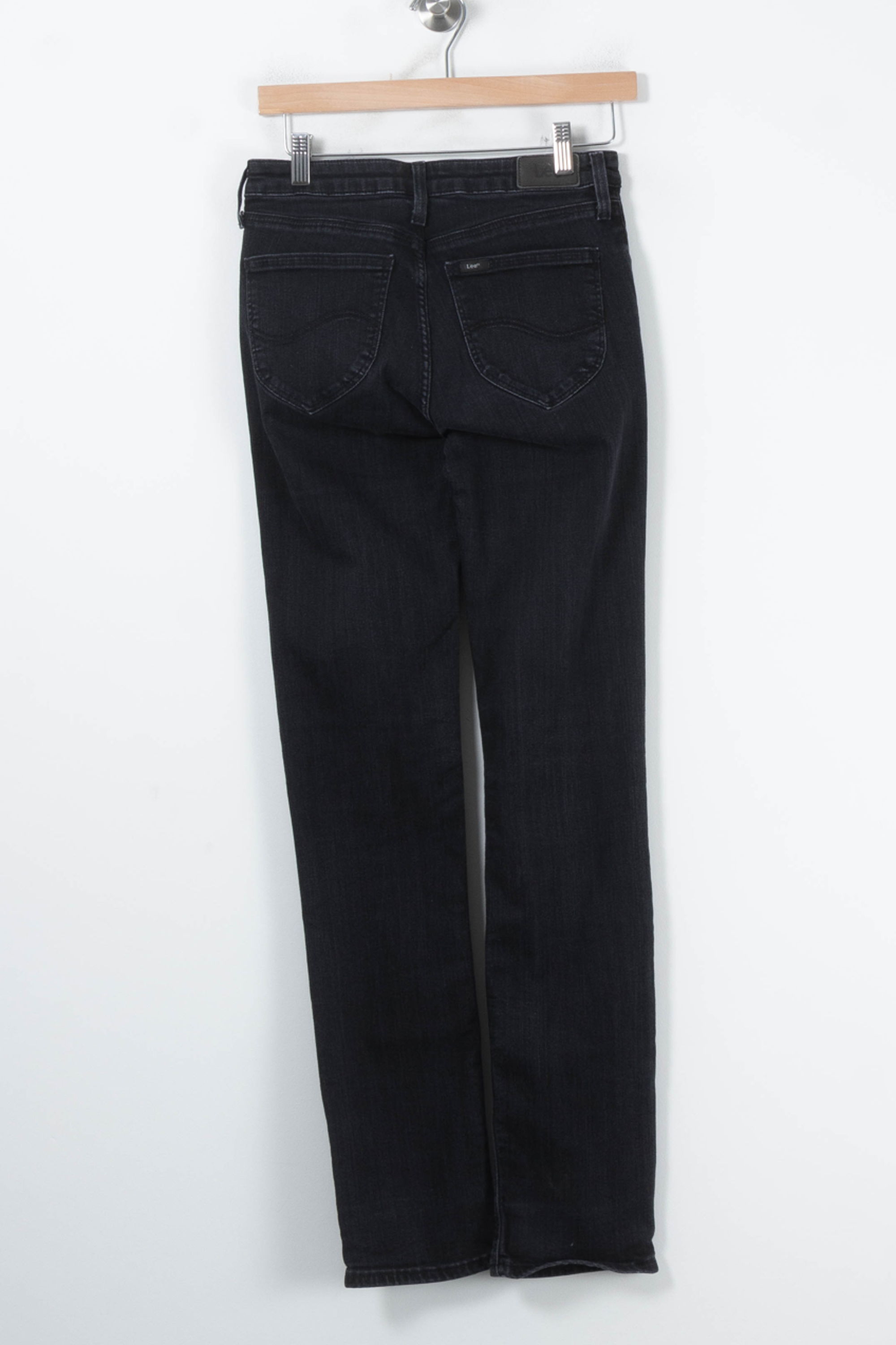 Cropped slim jeans with studs LEE - Seconde Main Black