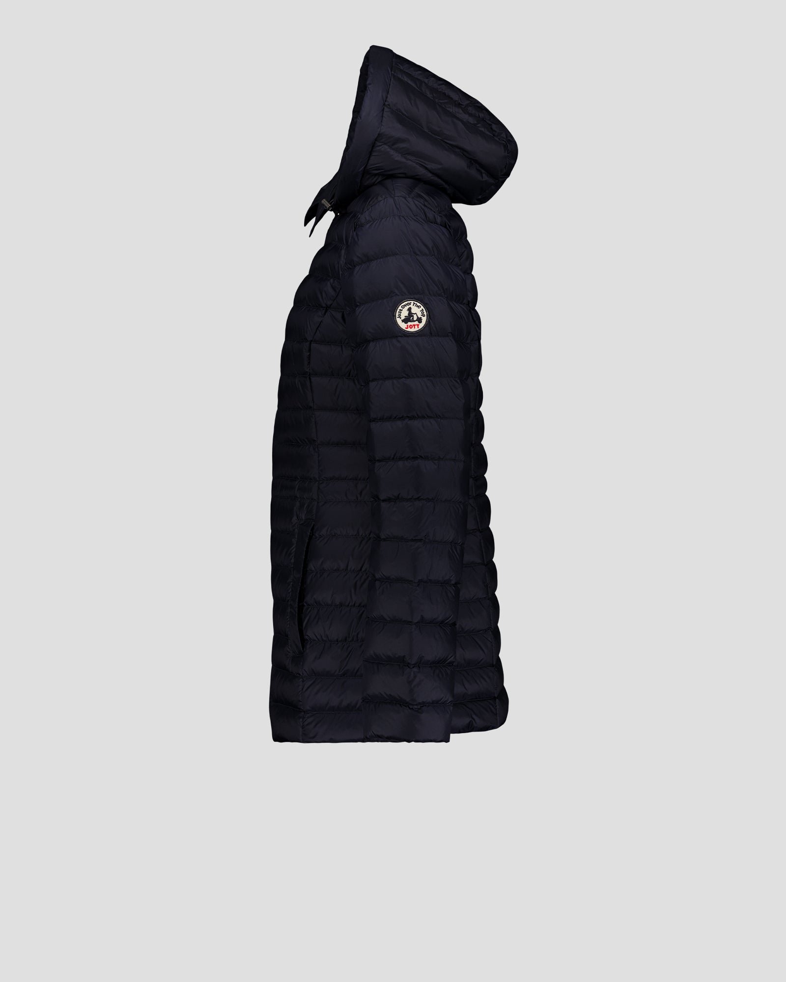 Mid-length hooded puffer jacket nour 2.0 JOTT Blue