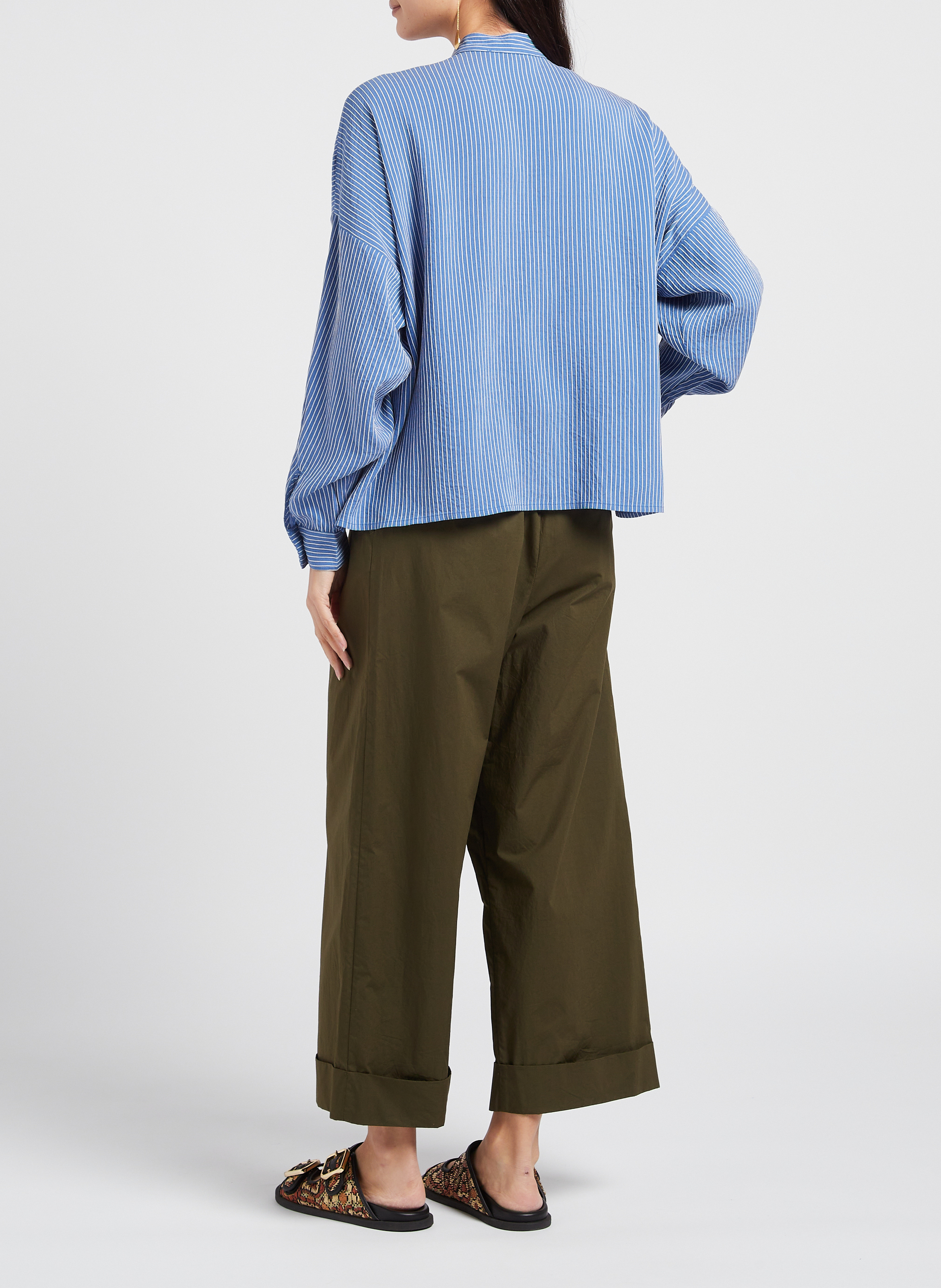 Sandales plates à imprimé MOMONI Marron