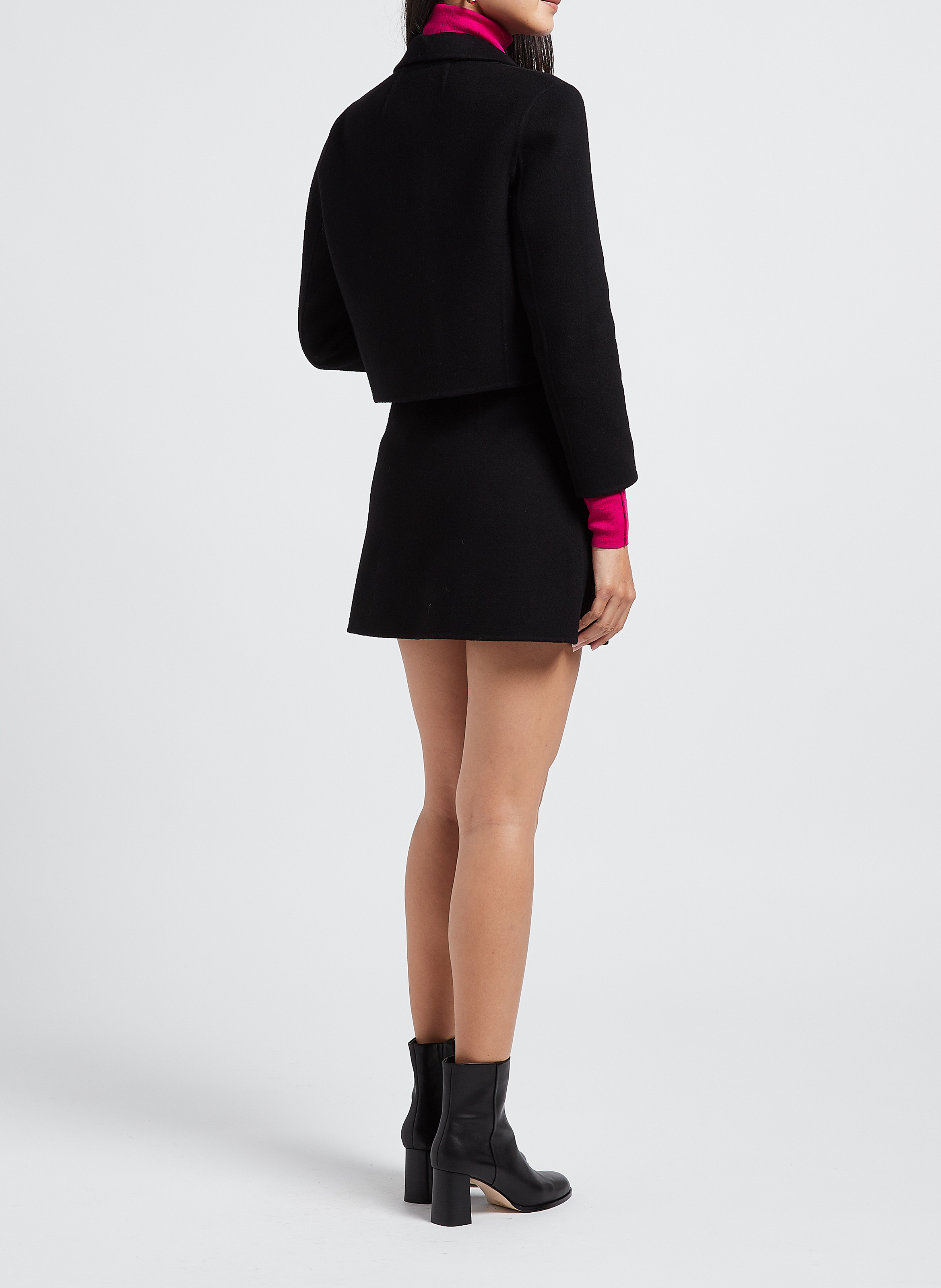 Korte blazer van wol en kasjmier THEORY Zwart