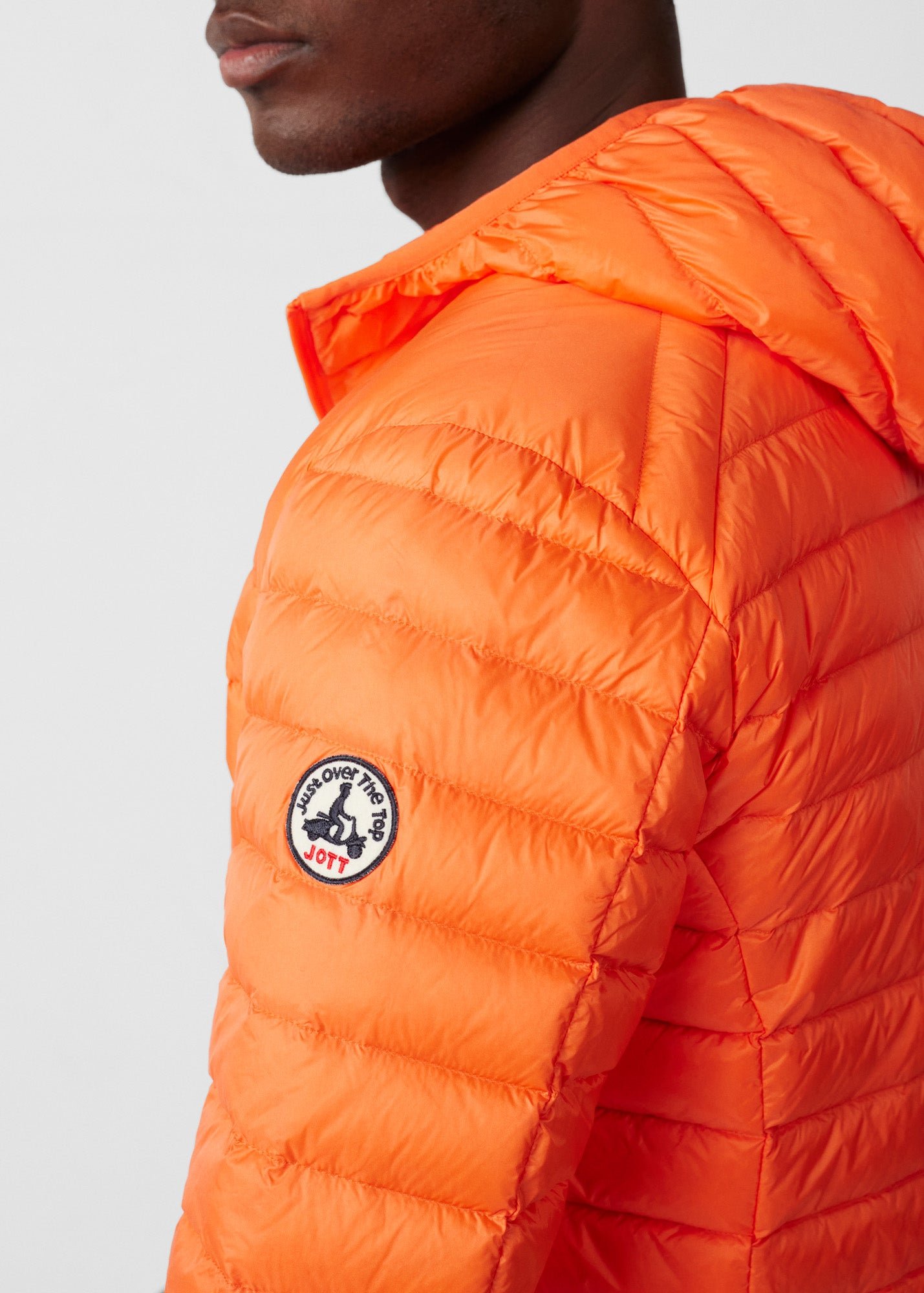 Lightweight hooded puffer jacket nico JOTT Orange