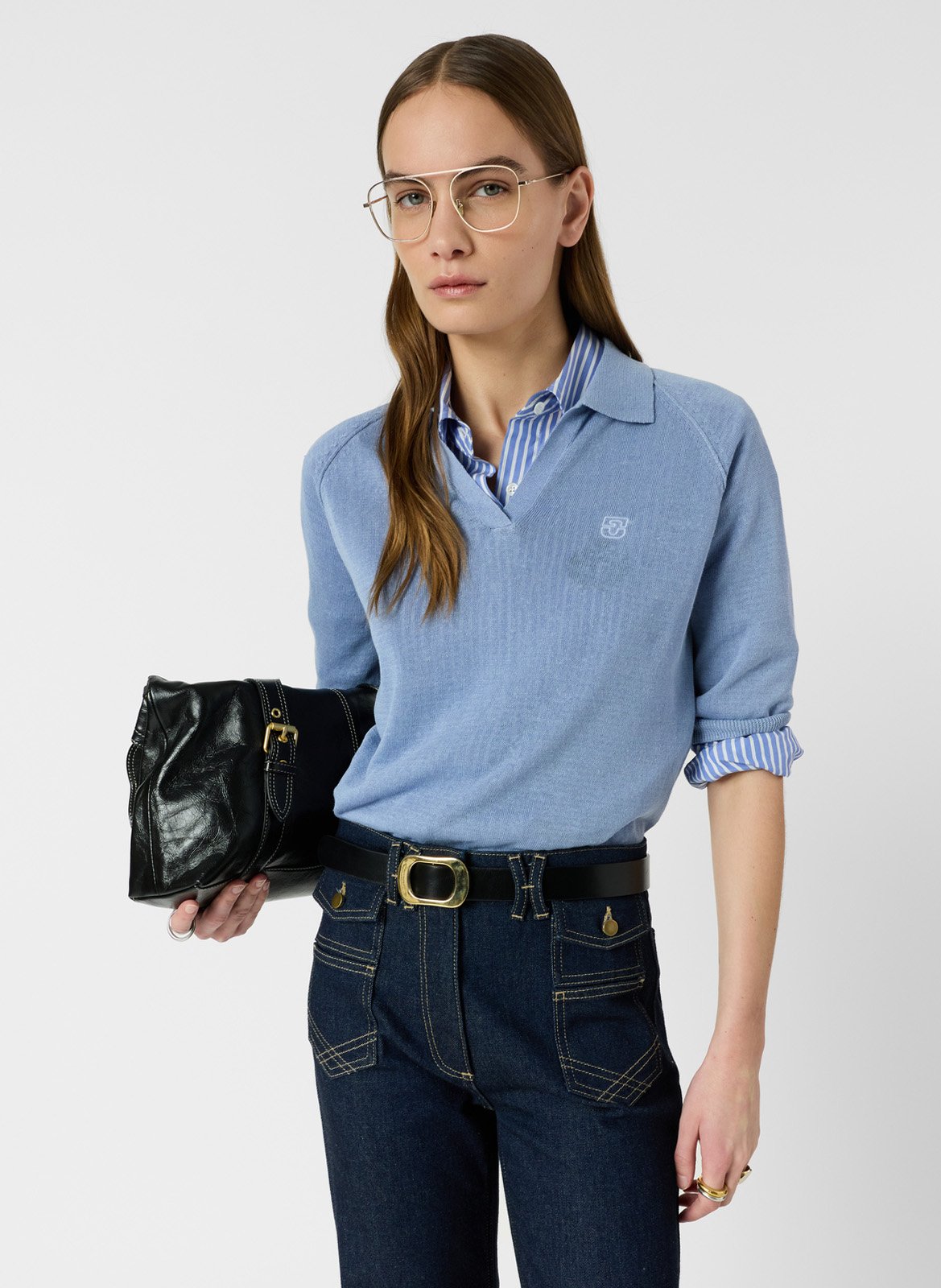 Gebreide polo van gemengd linnen GERARD DAREL