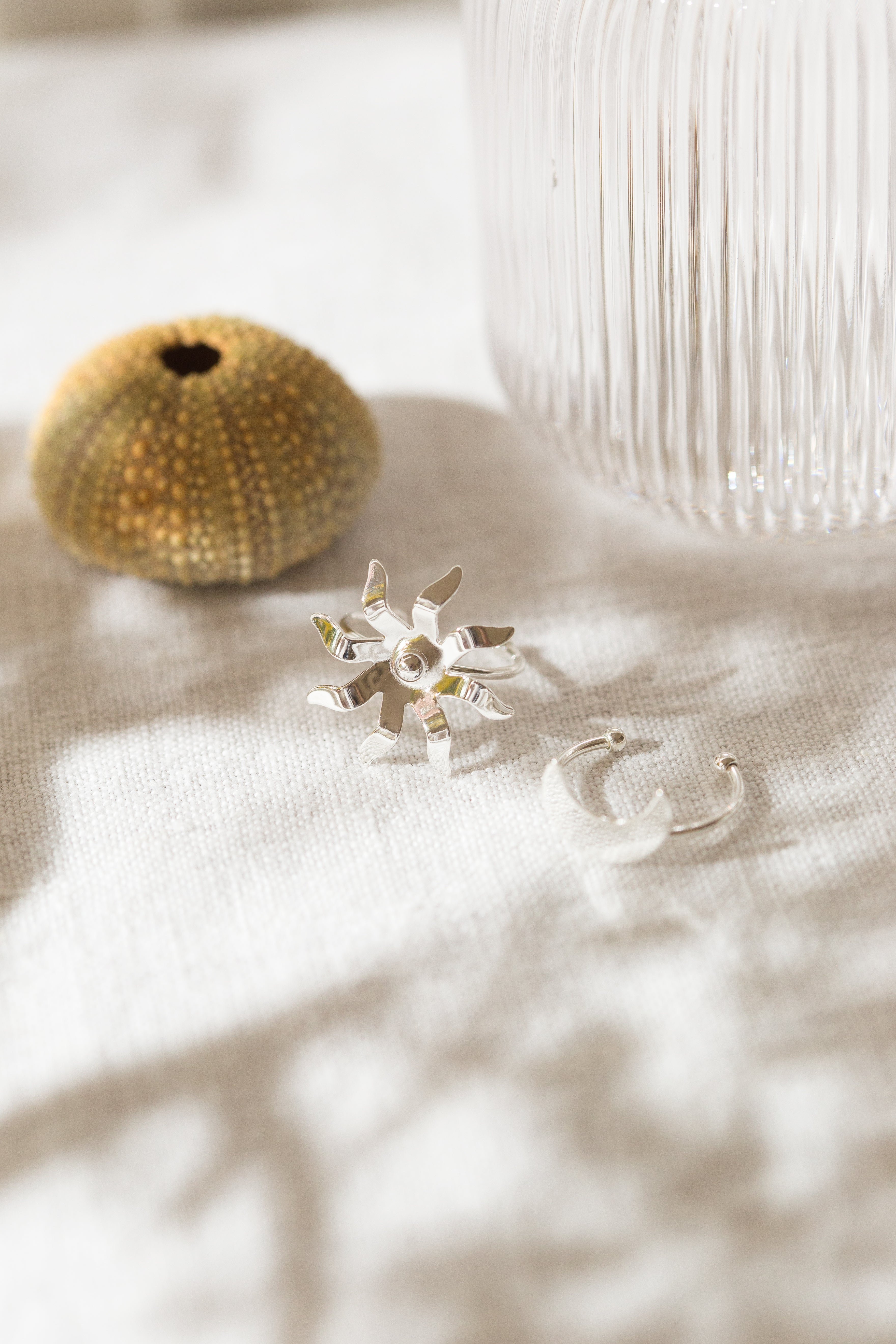 Silver plated sun ring Silver