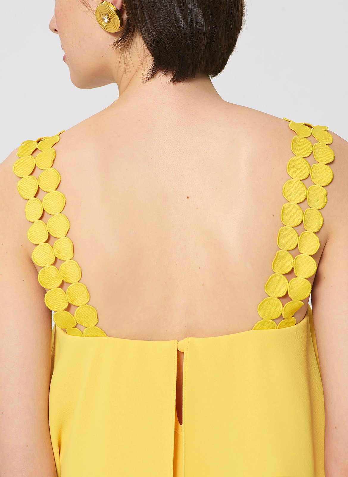 Square neck top TARA JARMON Yellow