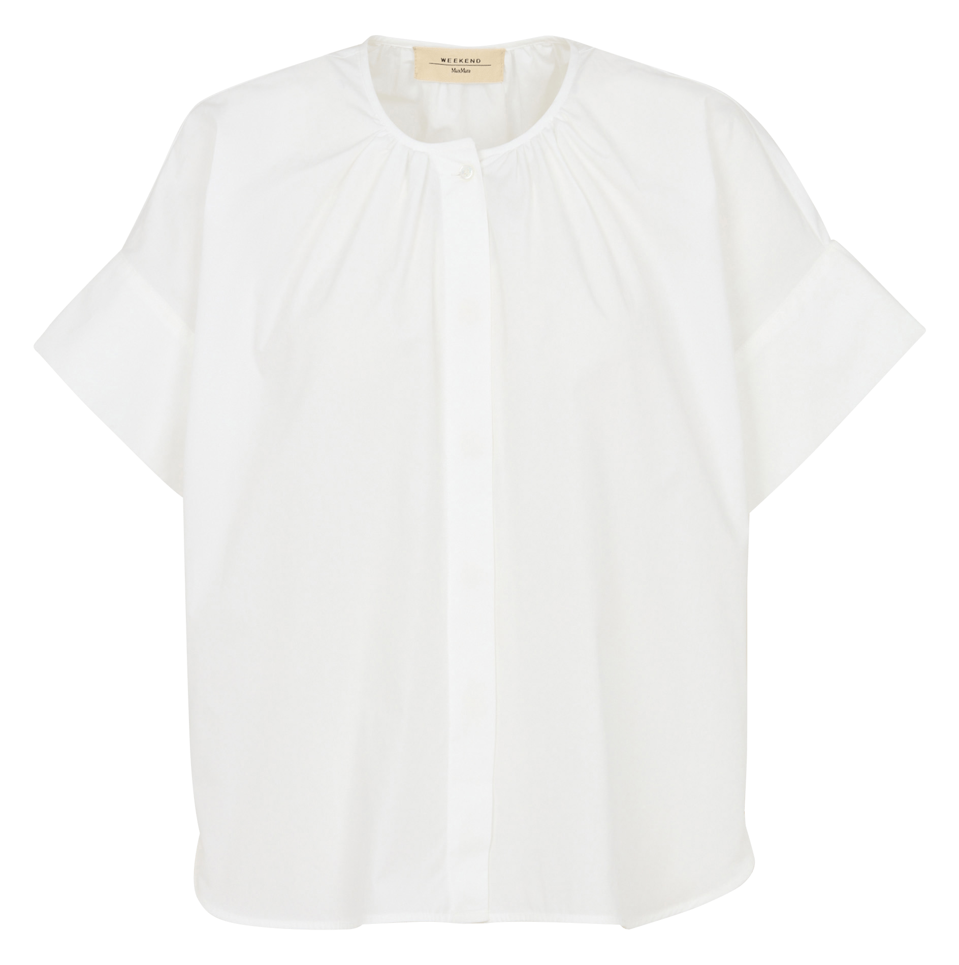 Chemise oversize col rond en coton MAX MARA WEEK END Blanc