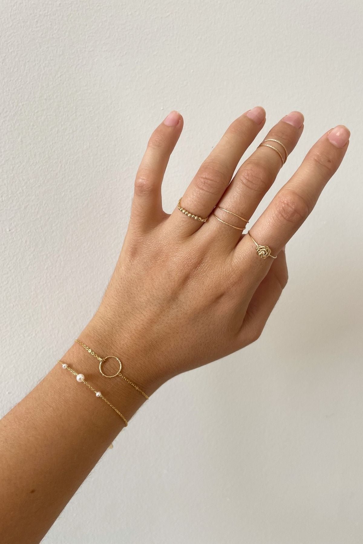 Bague double éclat phalange YAY Doré