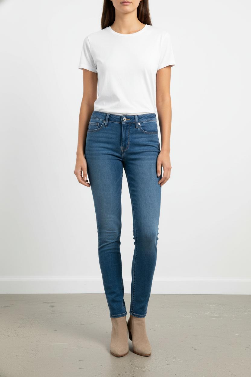 Cropped slim jeans with studs LEVI'S - Seconde main Blue