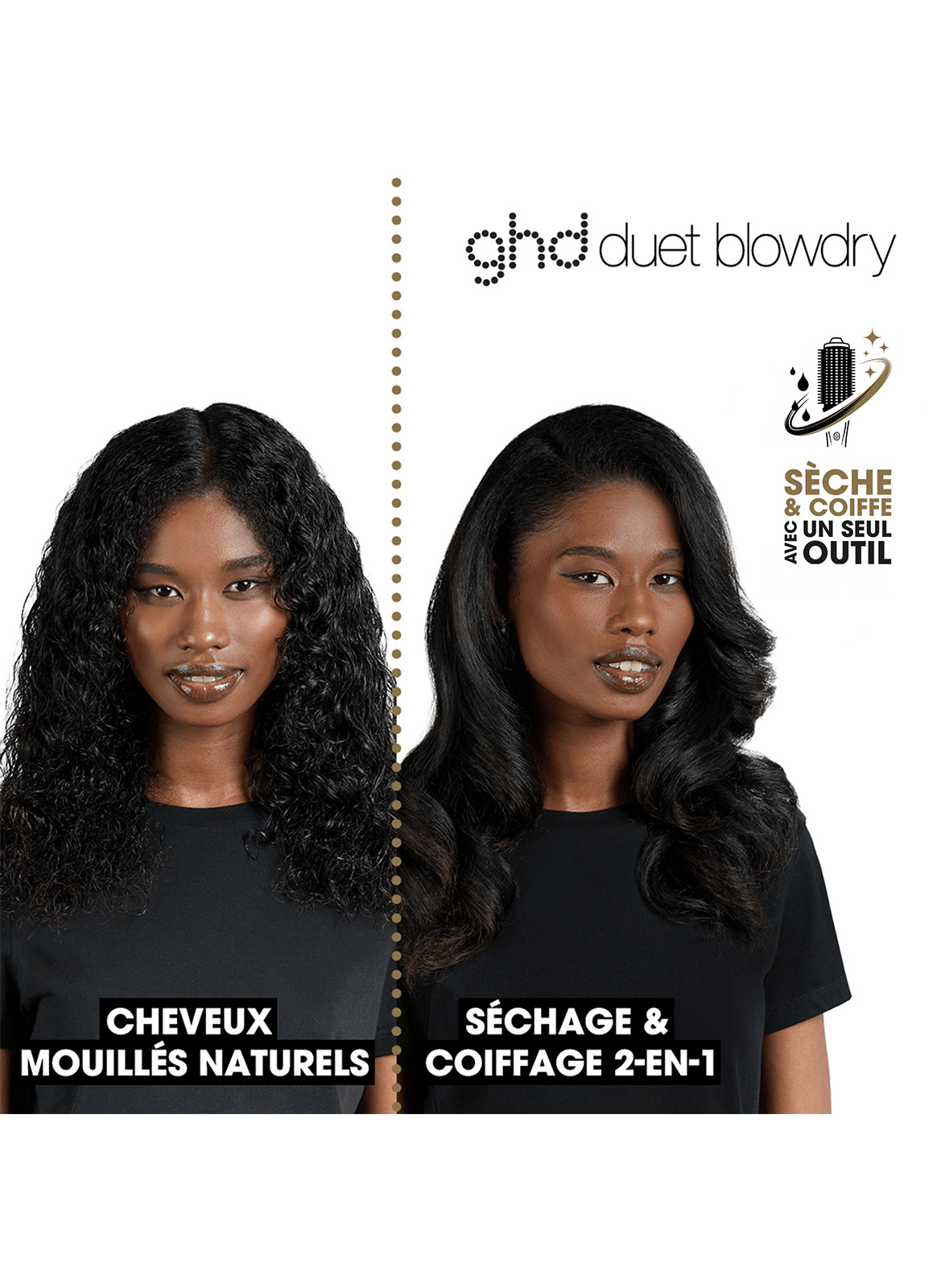 Duet Blowdry Brush - Jelly Collection GHD Pêche acidulé
