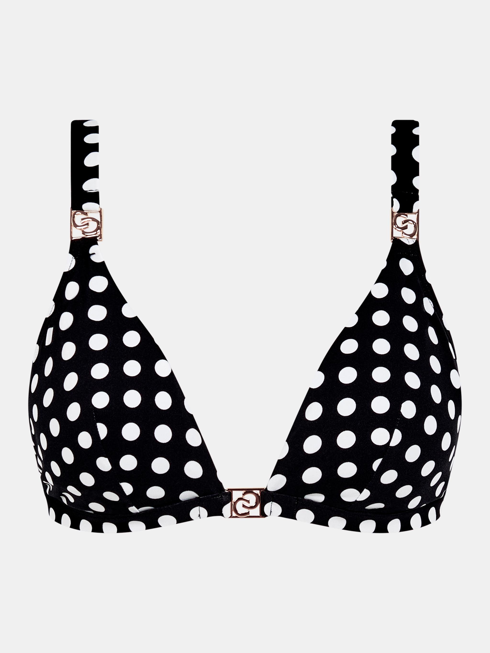 Triangle swimsuit top without underwire and with removable spacer cups CHANTELLE Black