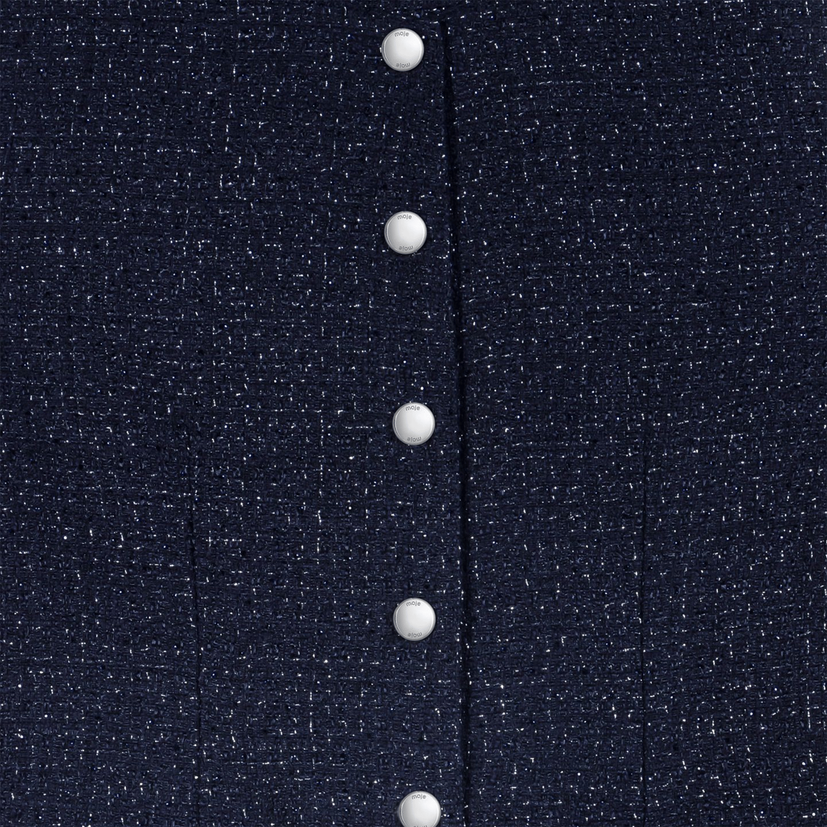 Korte, getailleerde jurk MAJE Blauw