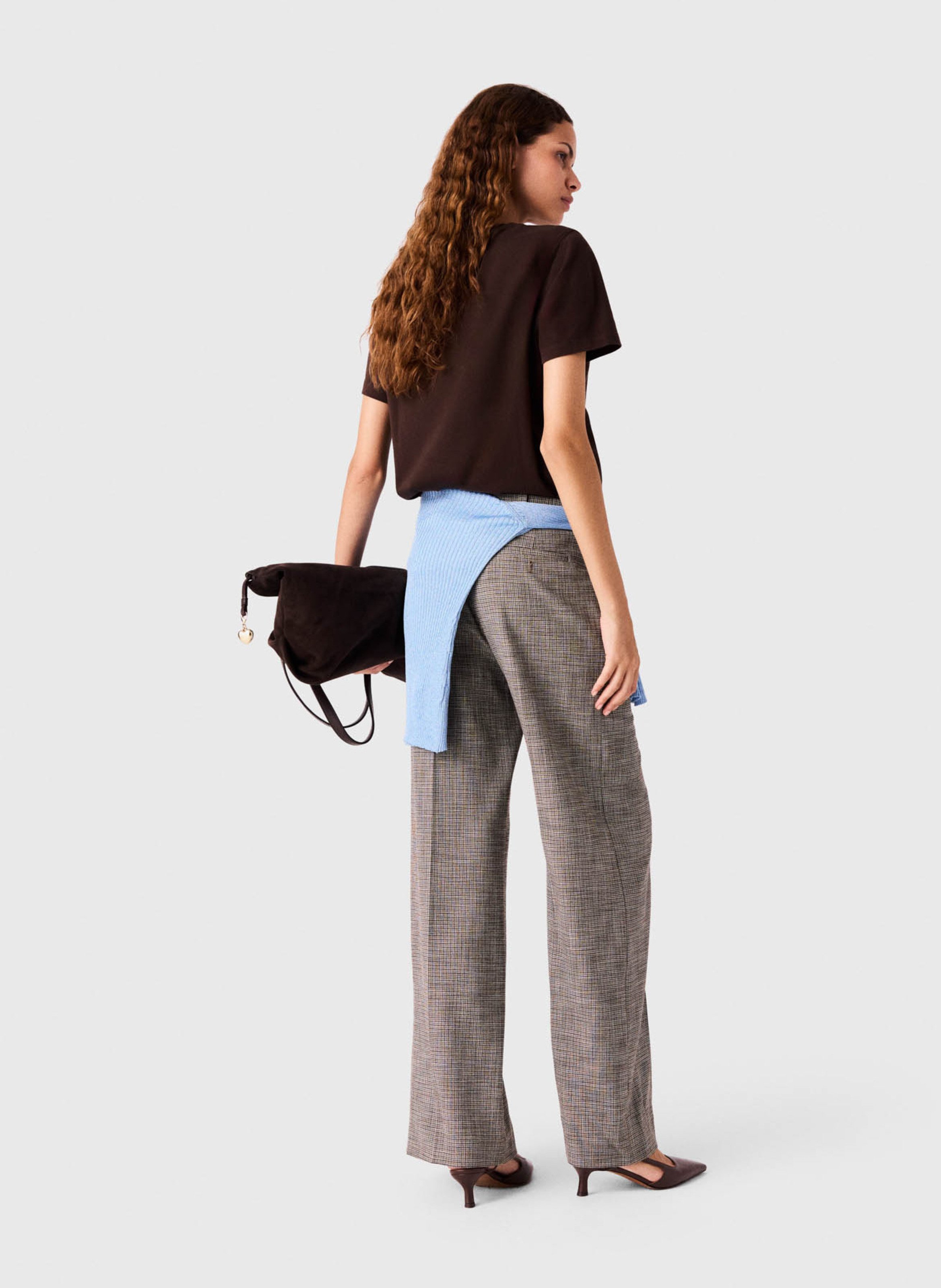 Tee-shirt manches courtes uni MAJE Marron