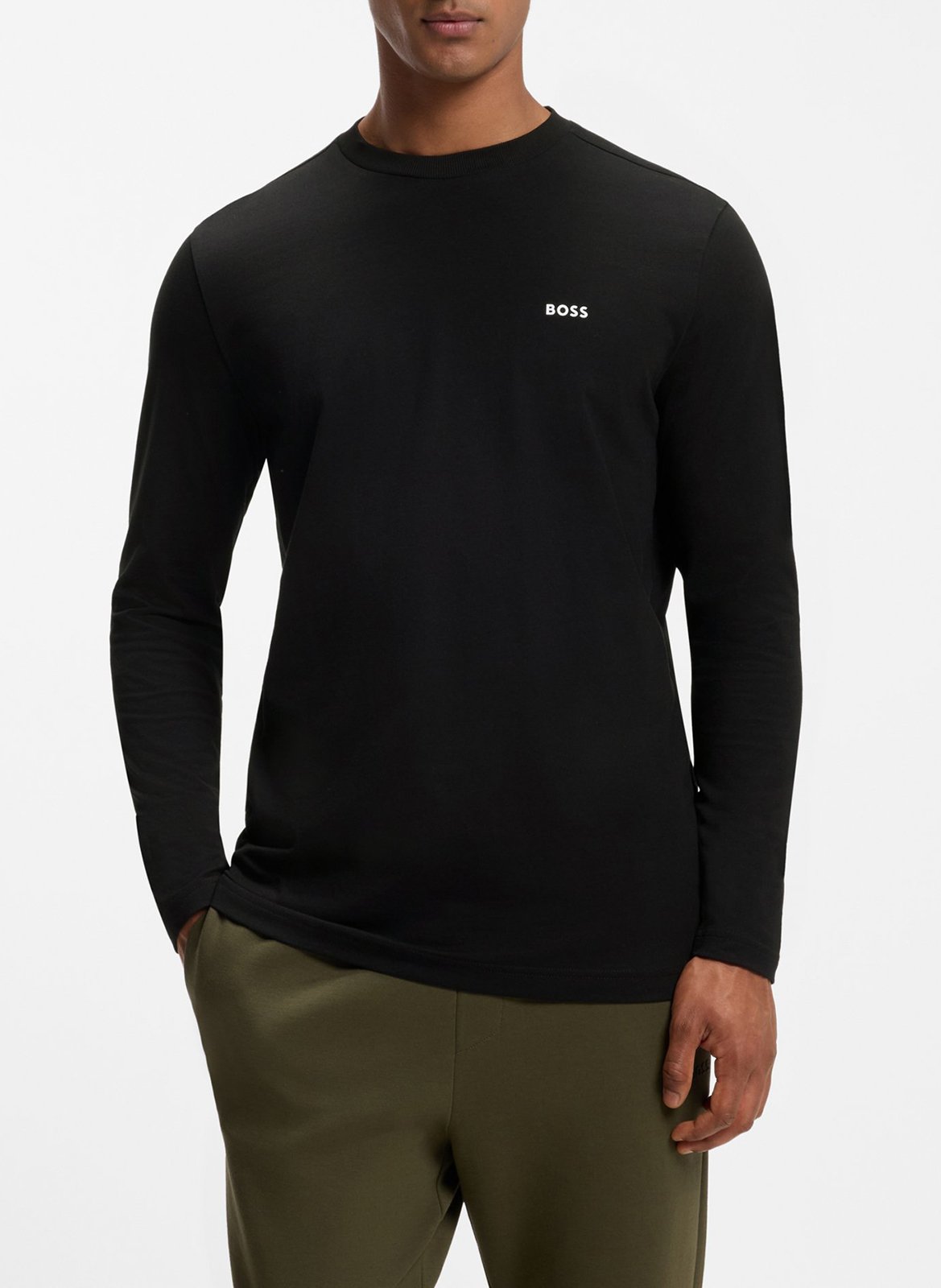 Straight screen-printed round-neck T-shirt BOSS