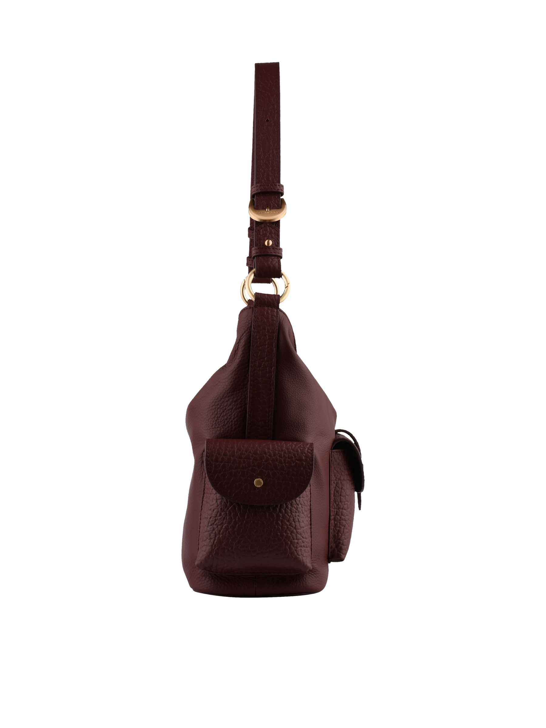 Calfskin leather shoulder bag | Red POURCHET Women