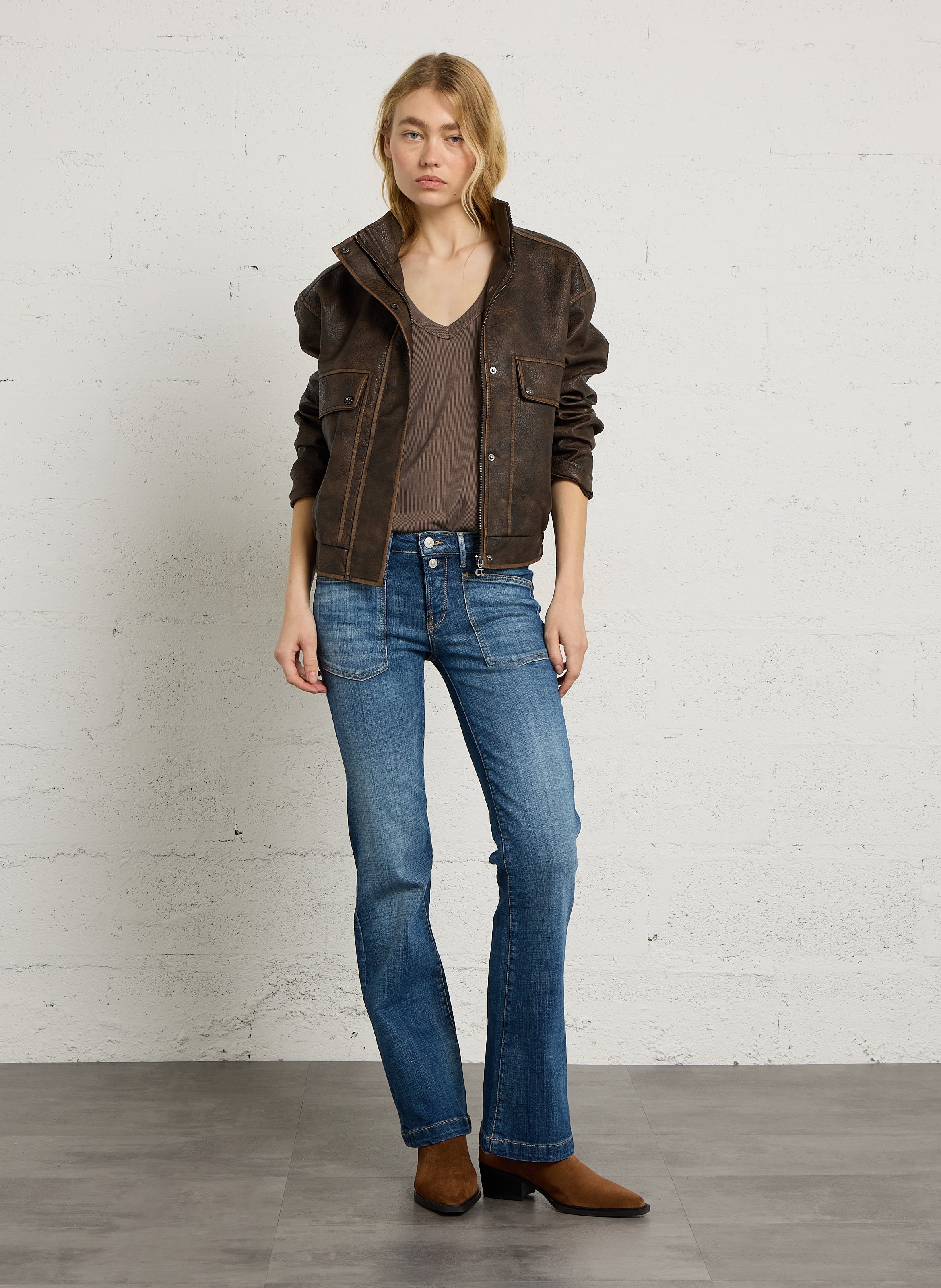 Brownie jacket LE TEMPS DES CERISES Brown