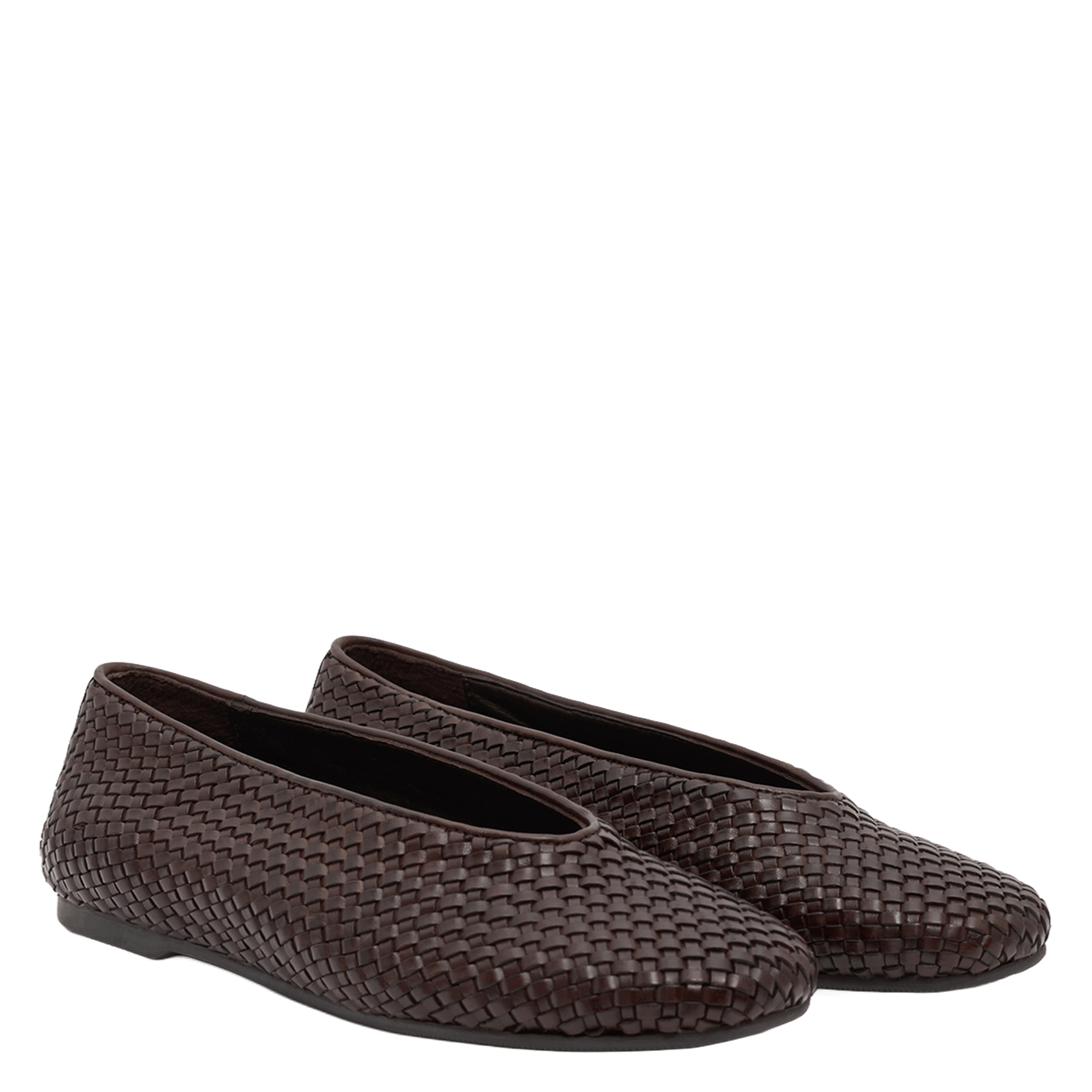 Leather ballet pumps PABLO Brown