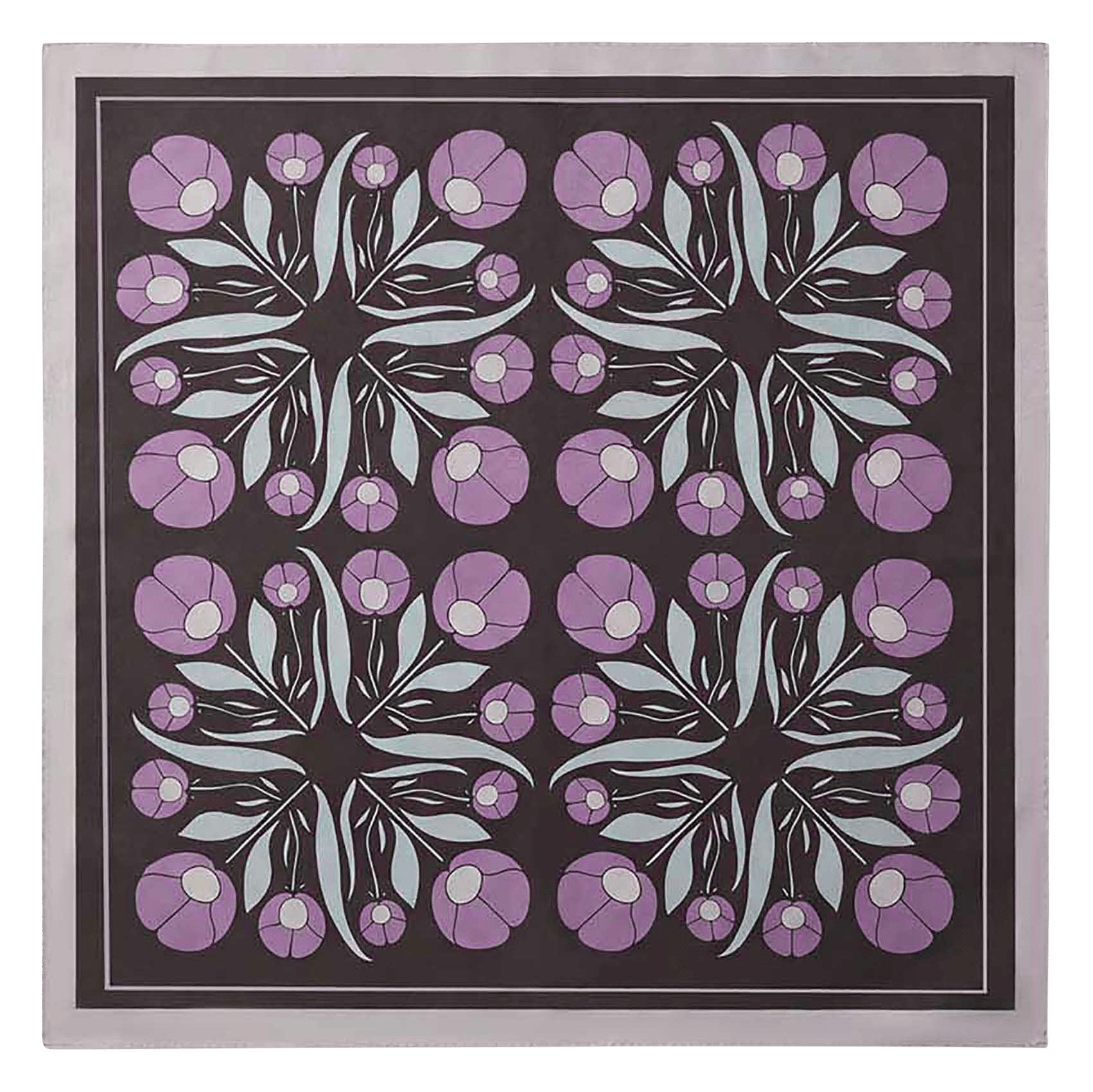 Vierkante sjaal van zijde met print TARA JARMON Violet