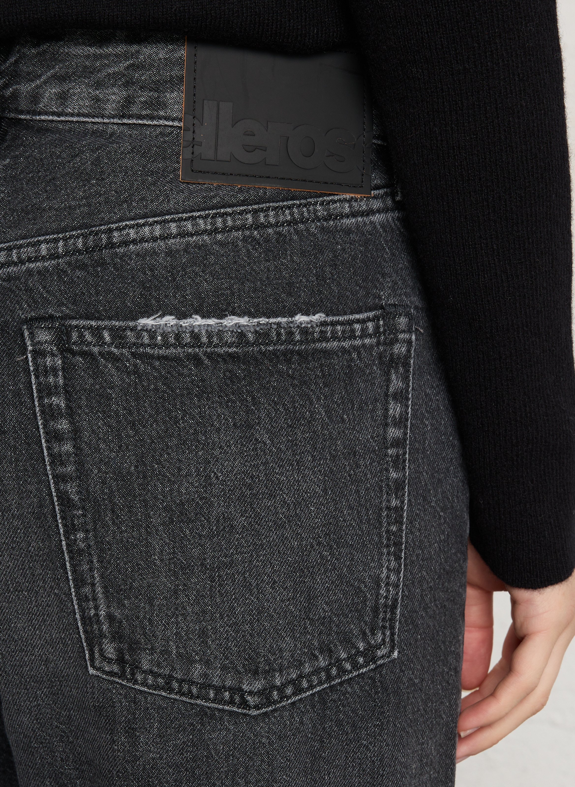 Jean large délavé en coton BELLEROSE Noir