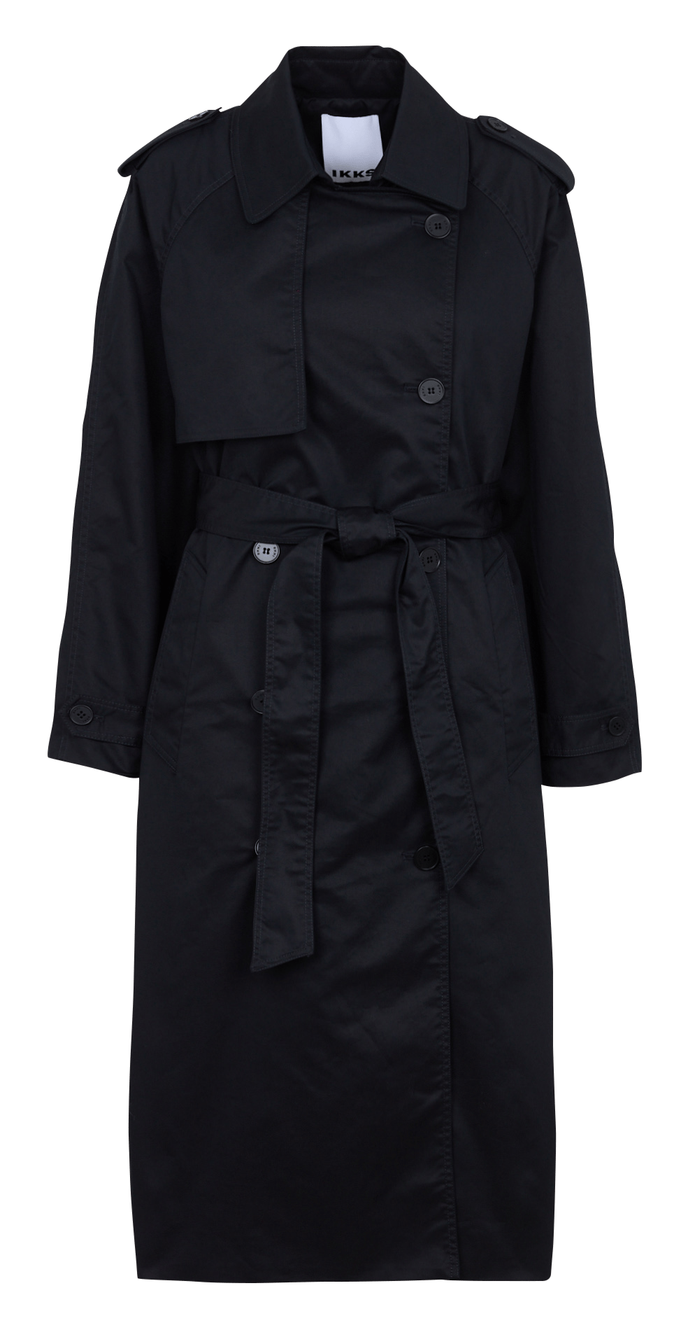 Langer Trenchcoat aus Baumwoll-Mix IKKS Blau