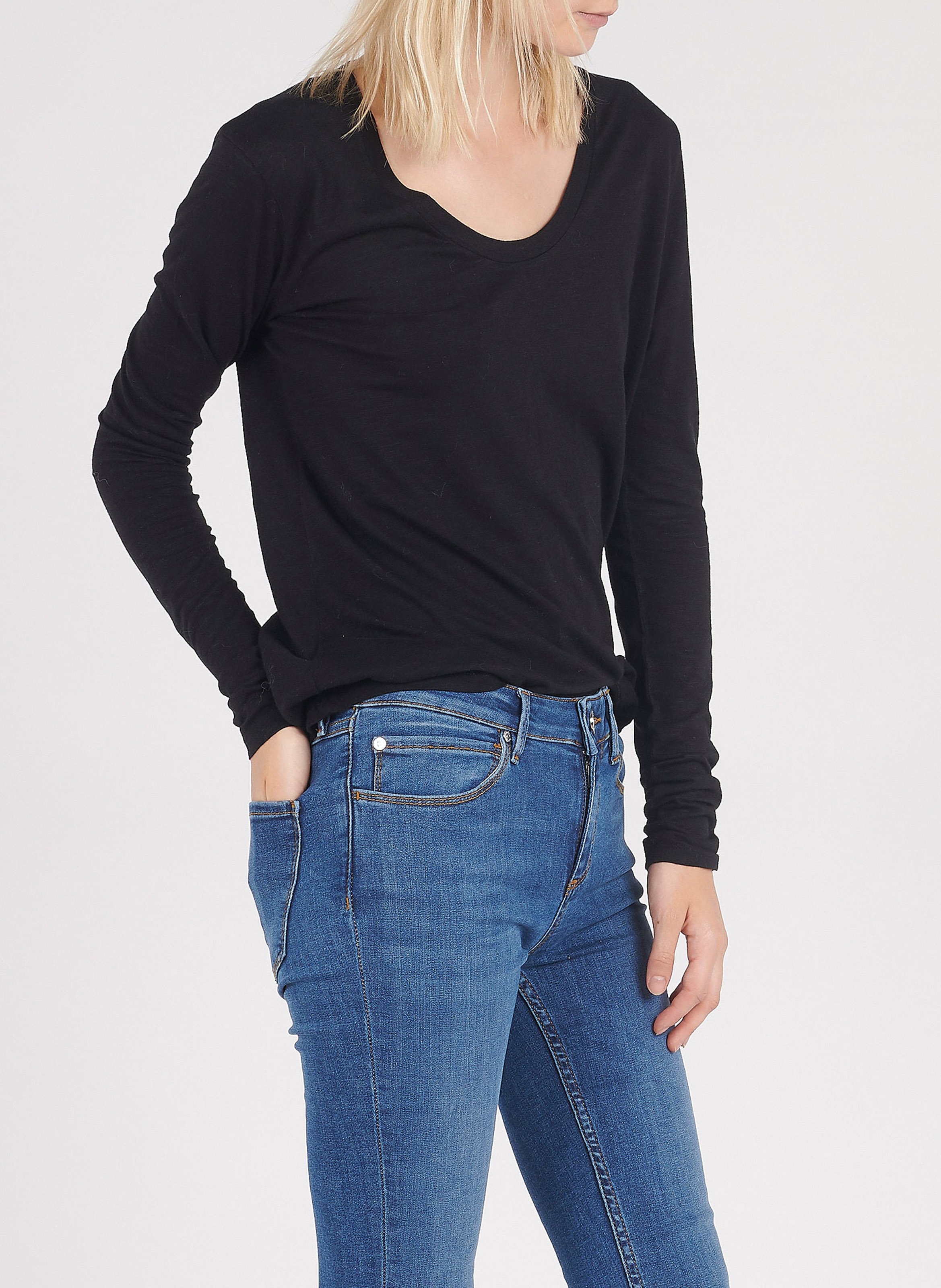 Round-neck cotton T-shirt AMERICAN VINTAGE Black