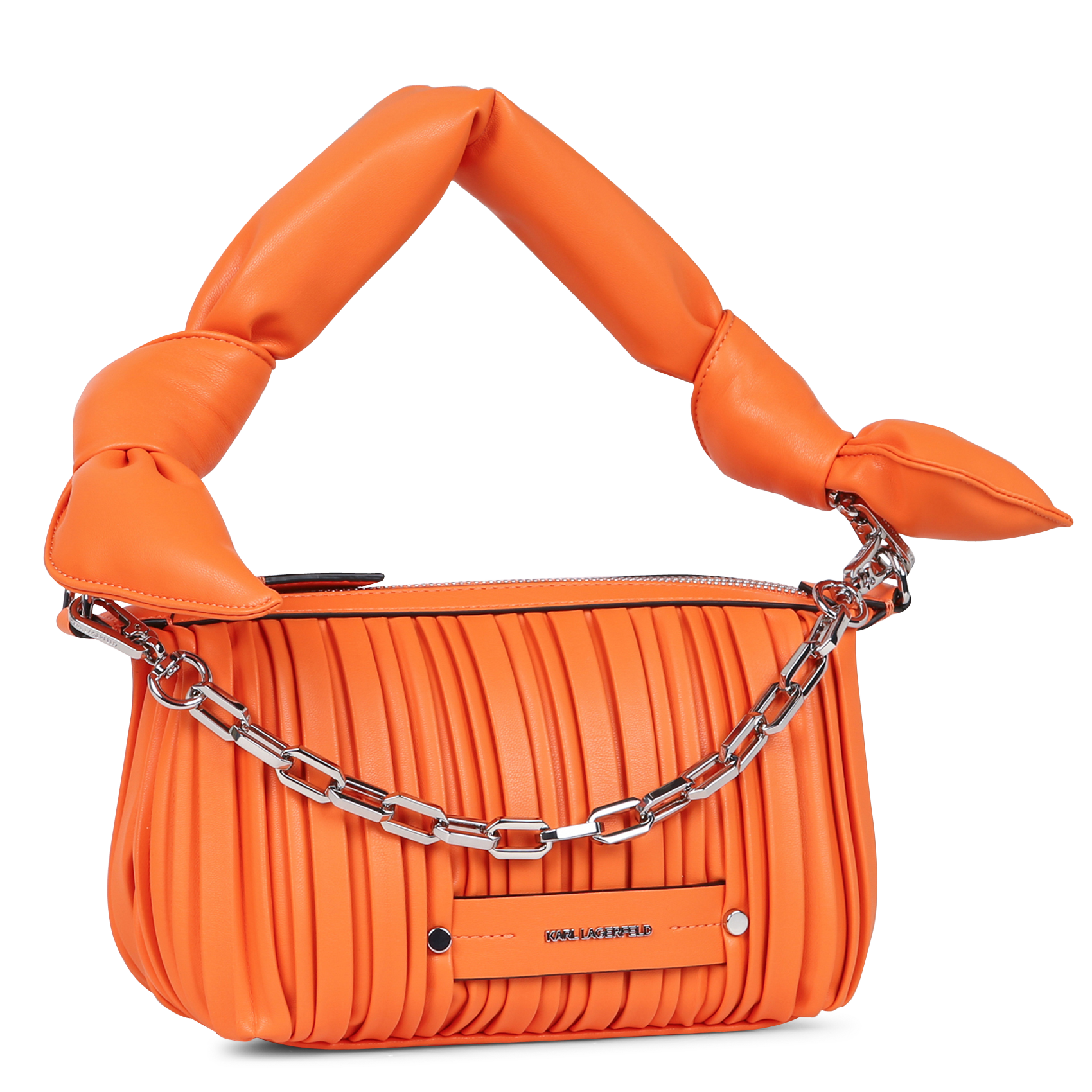 Shoulder pleated and quilted bag KARL LAGERFELD Orange