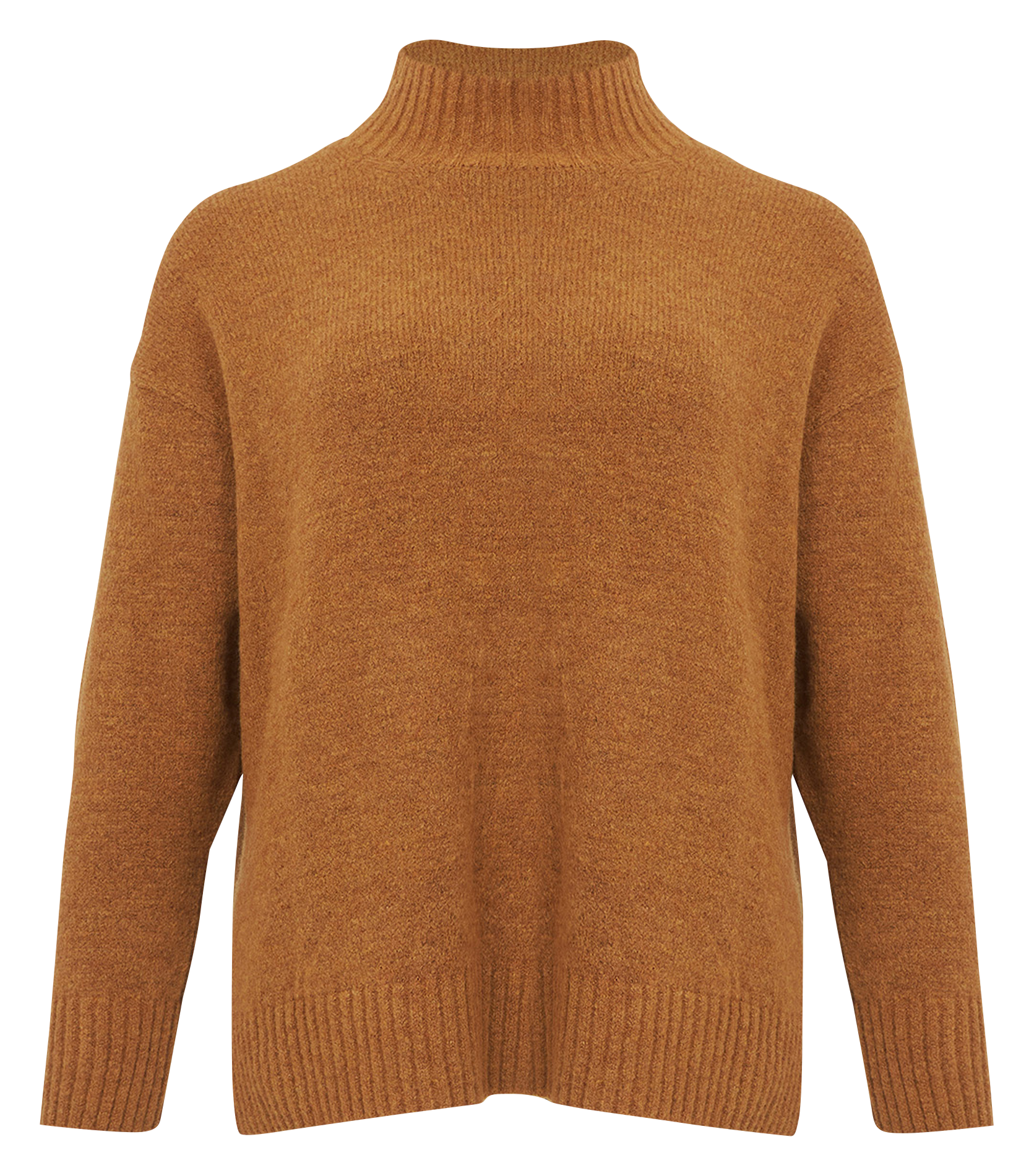 Trui met opstaande kraag MAT FASHION Bruin