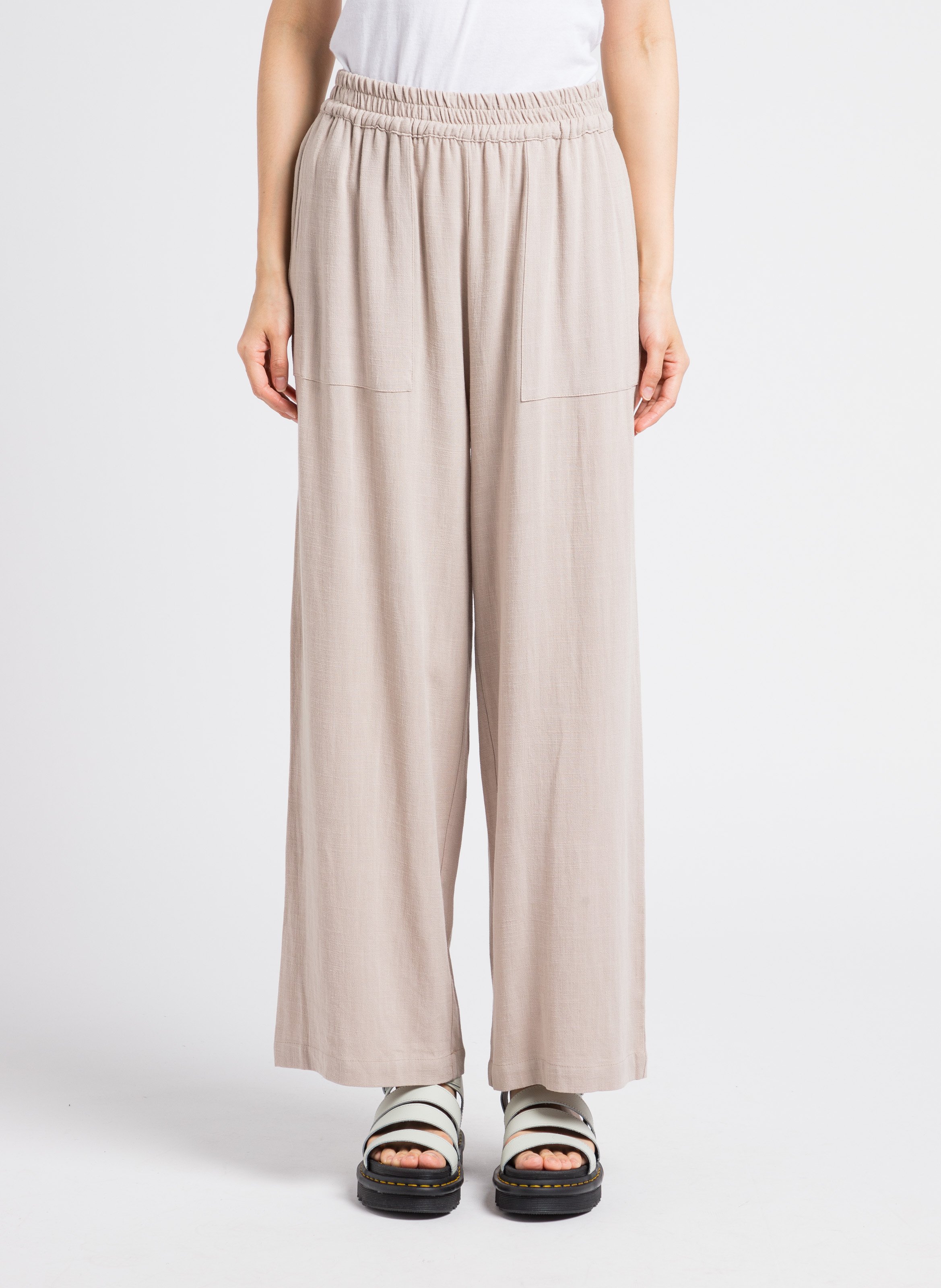 Pantalon droit taille haute  RITA ROW Beige