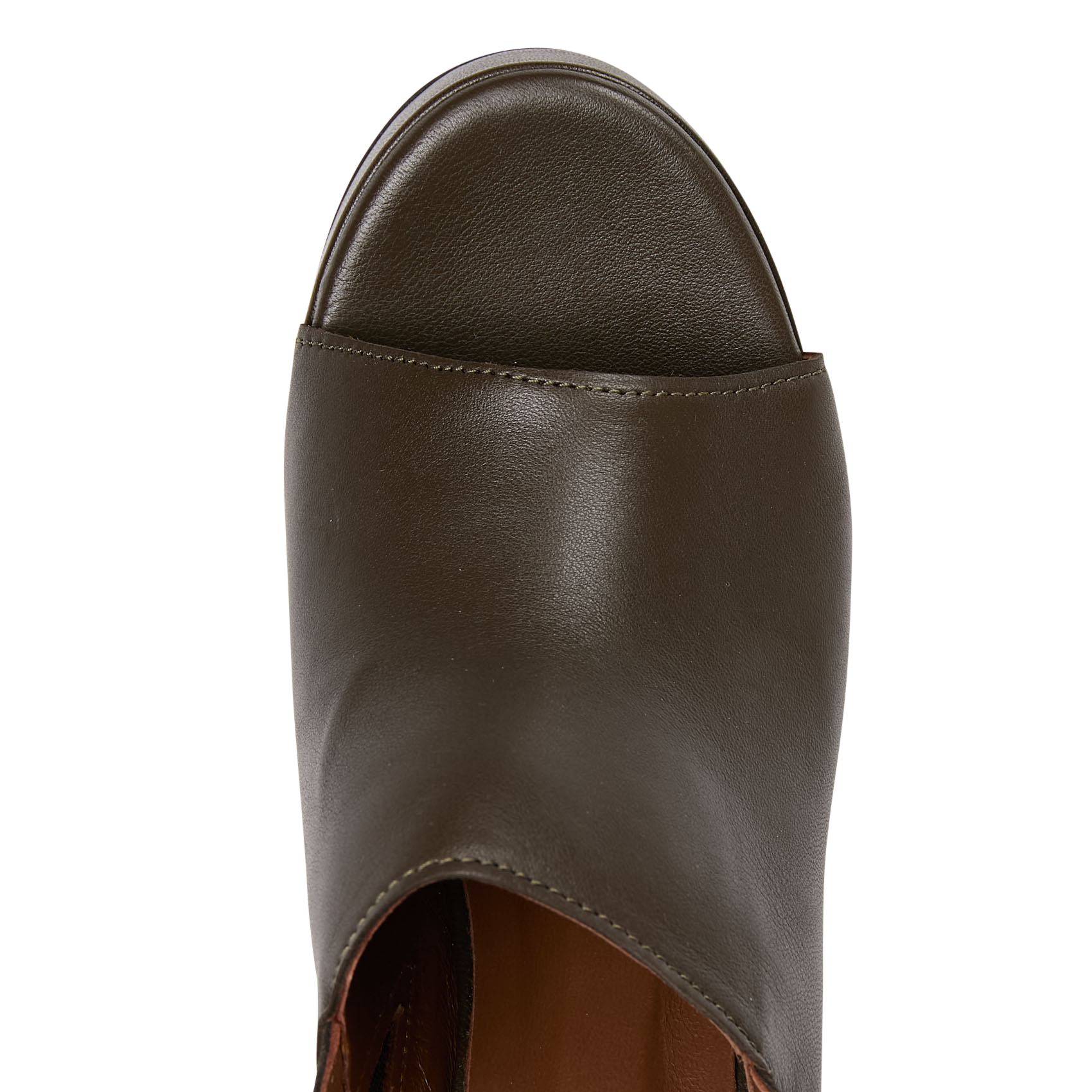 Ledersandalen mit Absatz ANONYMOUS COPENHAGEN Grun