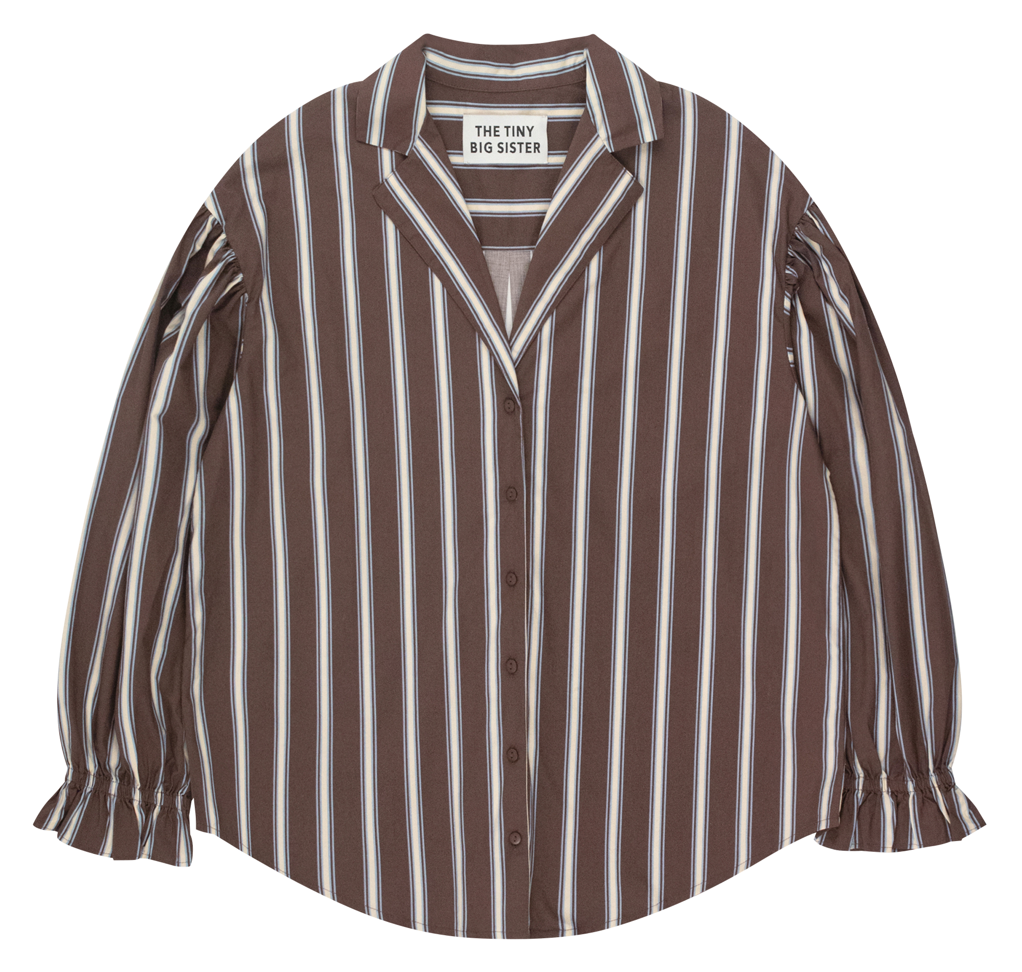 Chemise rayée en coton THE TINY BIG SISTER Marron