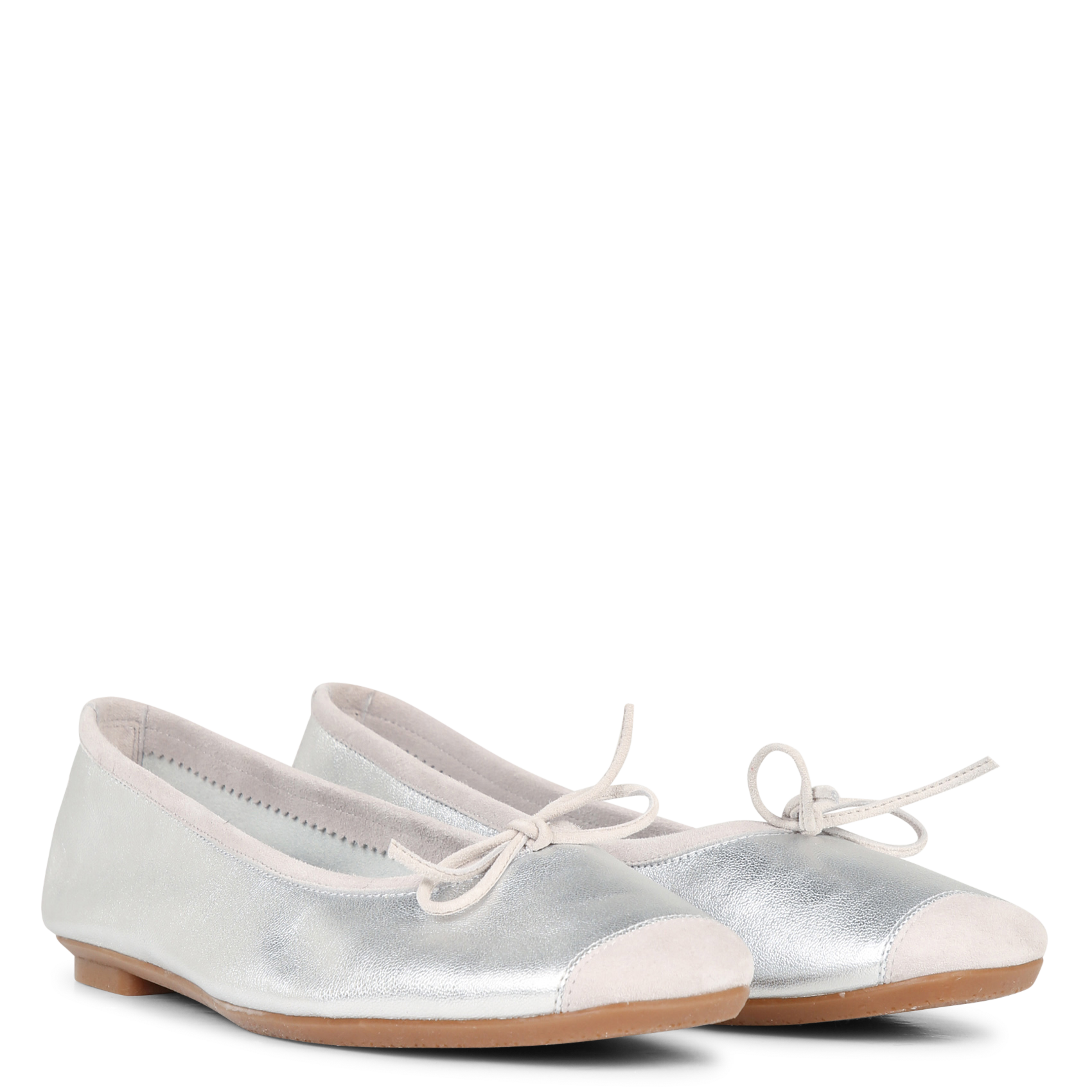 Ballerines en cuir REQINS Argent