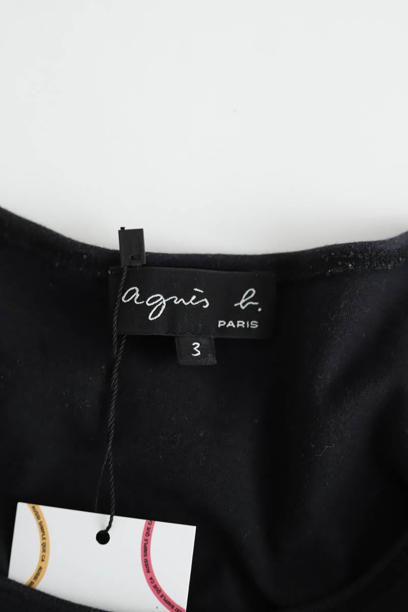 Cotton T-shirt AGNES B. - Seconde Main Black