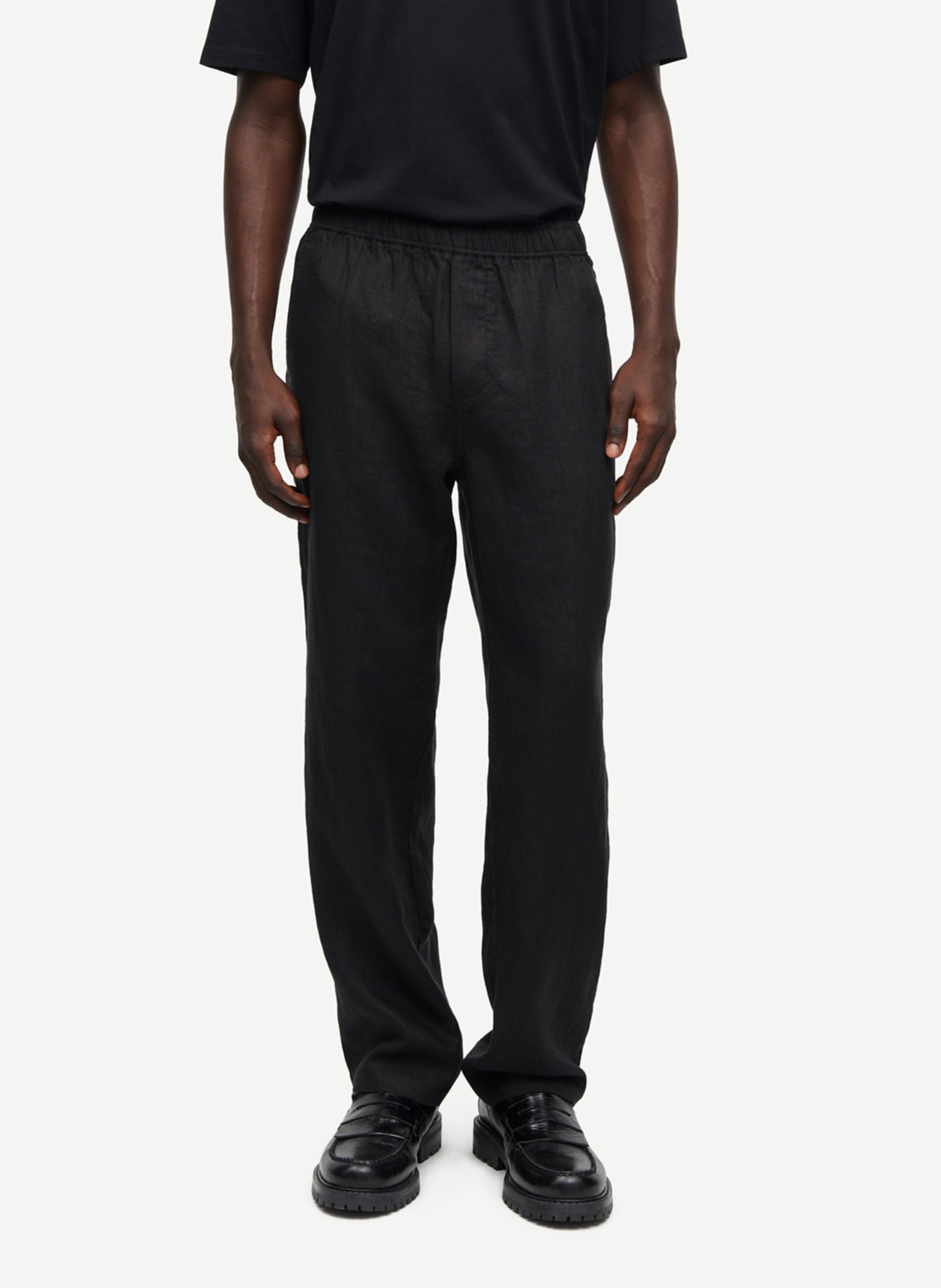 Gerade geschnittene Hose aus Bio-Baumwollmischung SAMSOE SAMSOE Schwarz