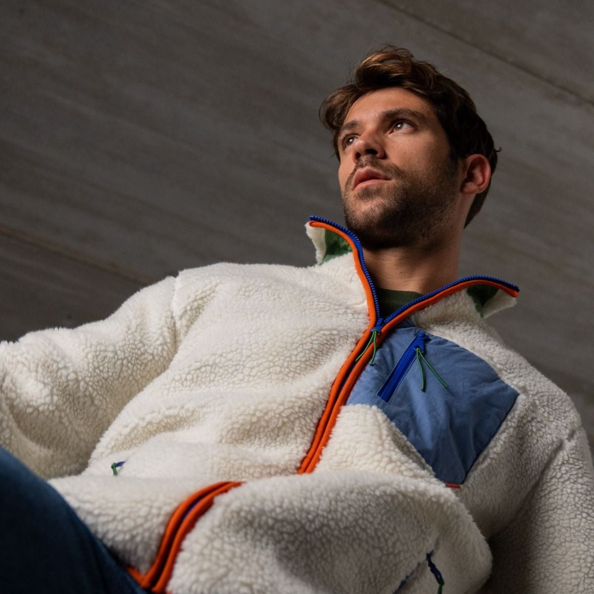 Sherpa zip-up jacket BILLYBELT Beige