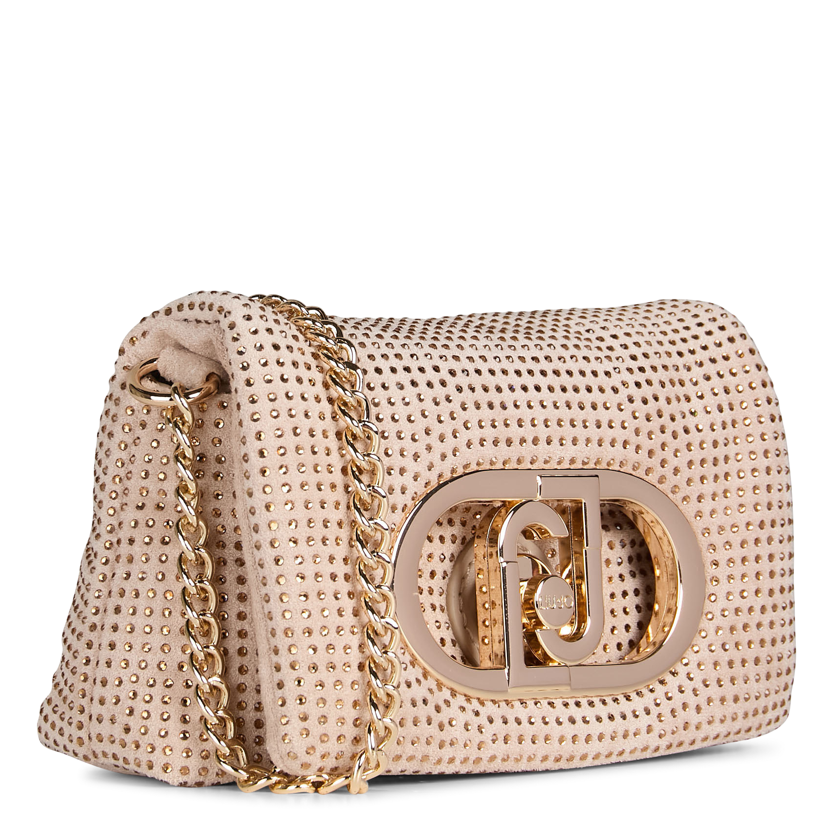 Mini sac bandoulière à rabat avec strass LIU JO Doré