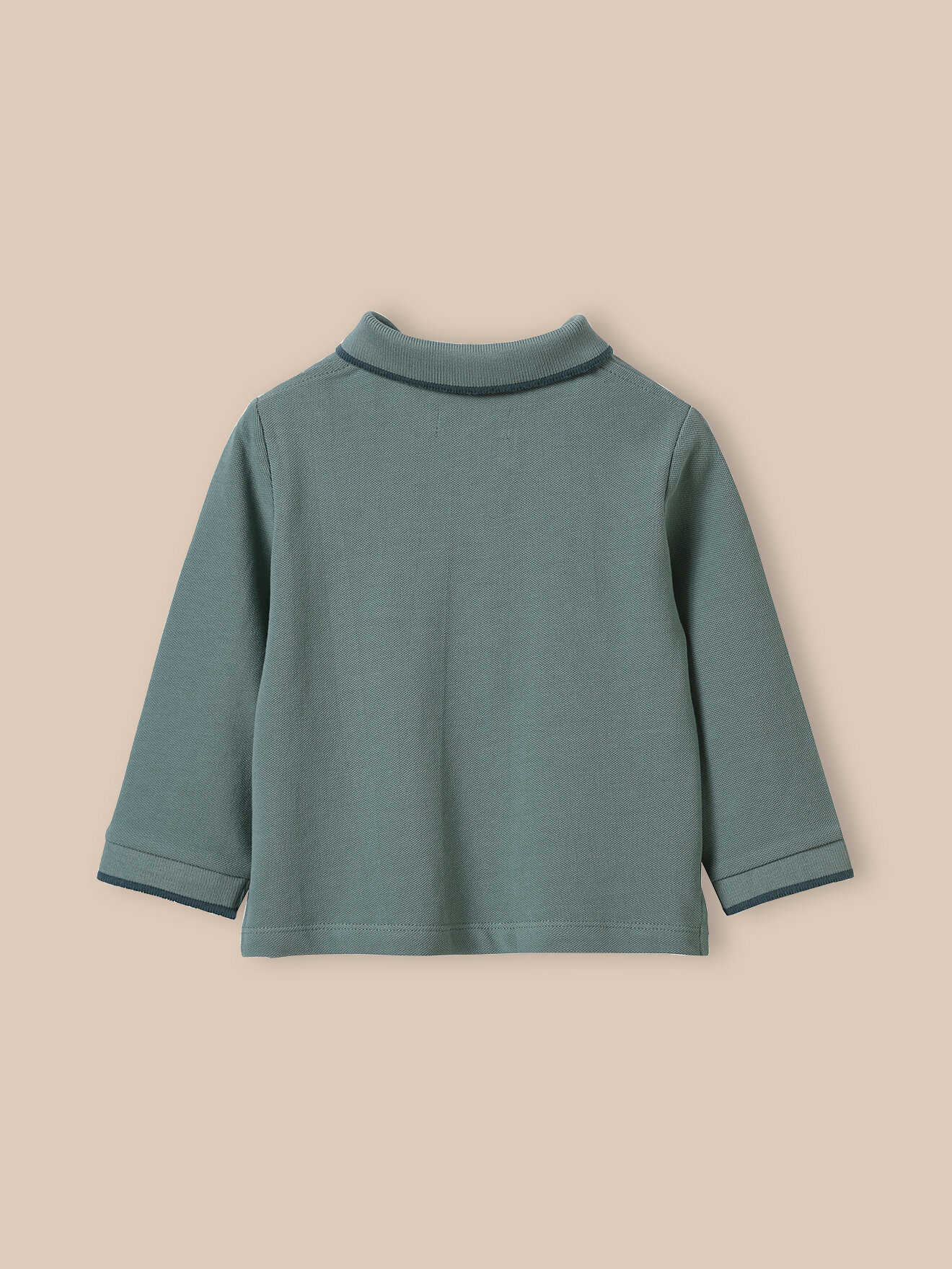 Organic cotton piqué knit polo shirt CYRILLUS Green