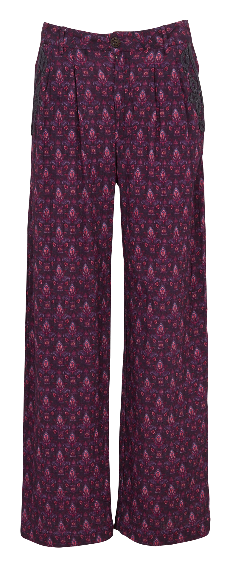 Pantalon large en coton MAISON HOTEL Violet