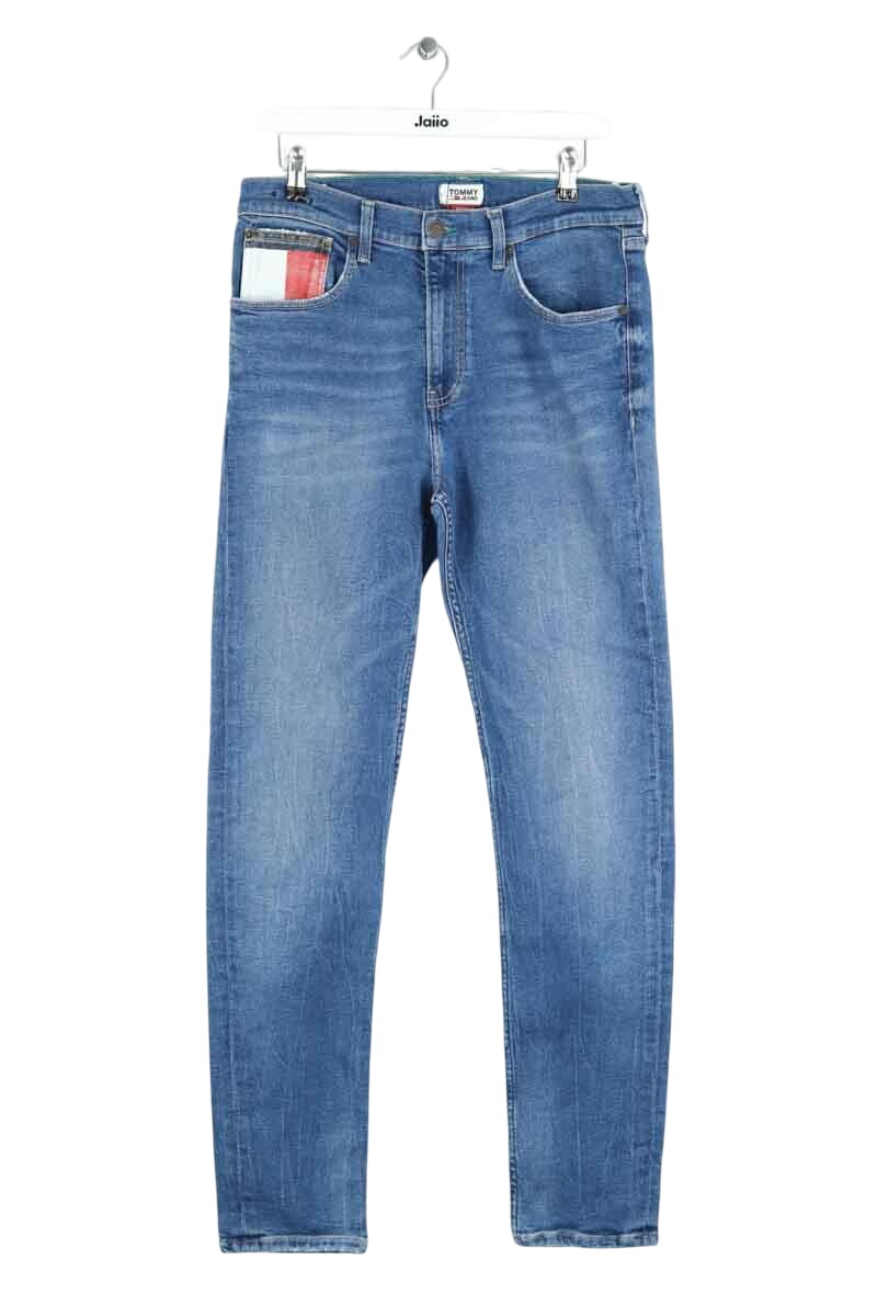 Cotton straight jeans TOMMY HILFIGER - SECONDE MAIN Blue