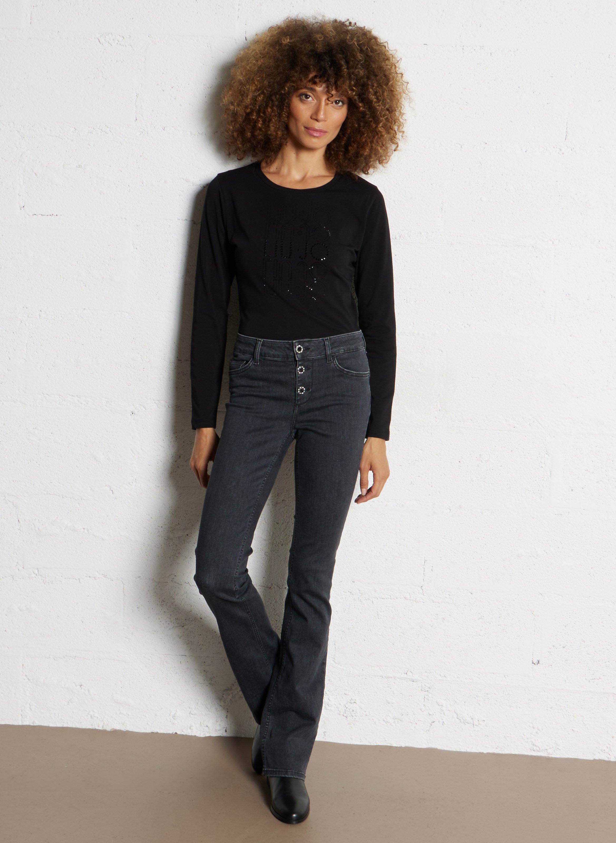 Jacksonville - T-Shirt mit Rundhalsausschnitt aus Baumwoll-Mix LIU JO Schwarz