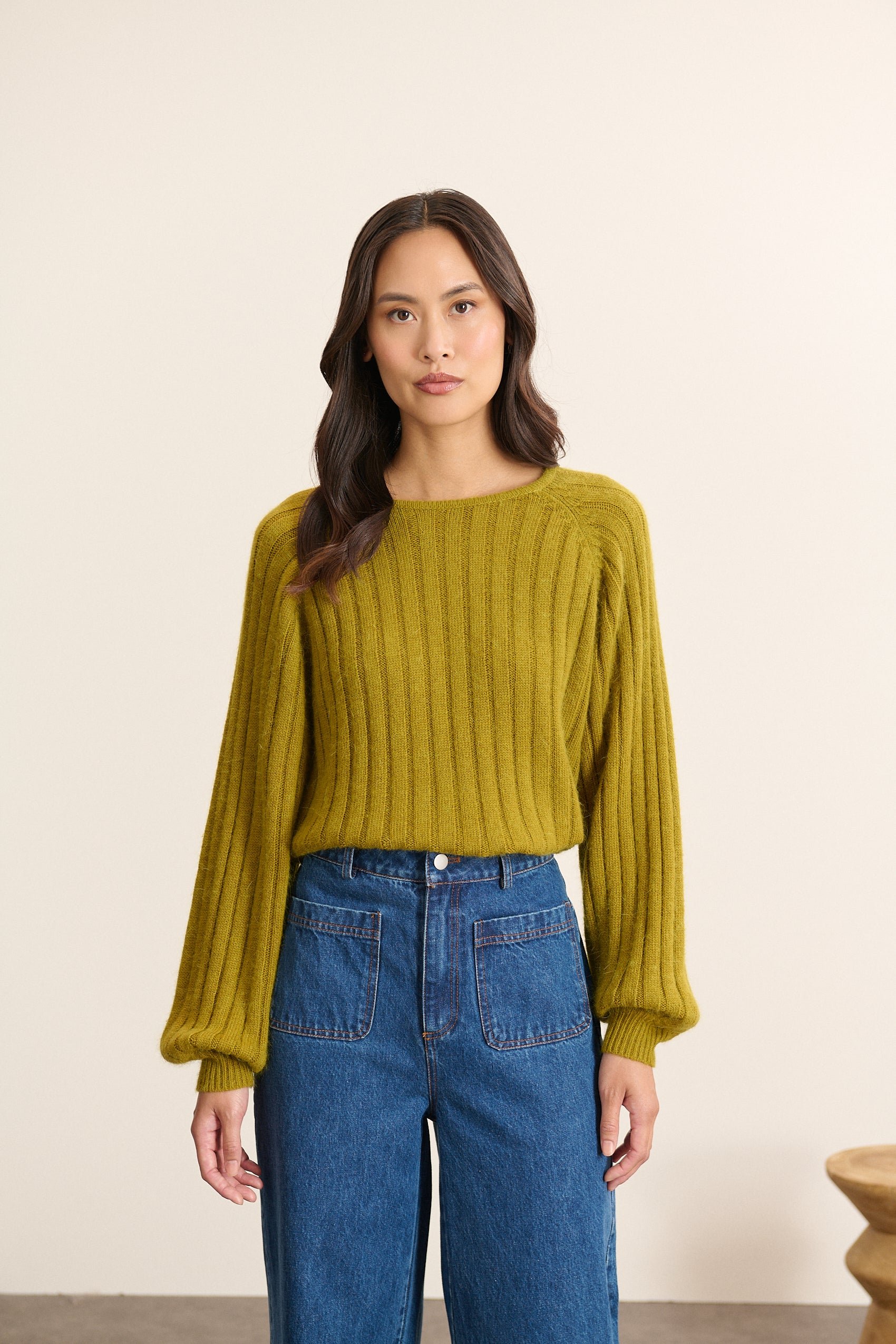 Knitted ribbed sweater GARANCE PARIS Green