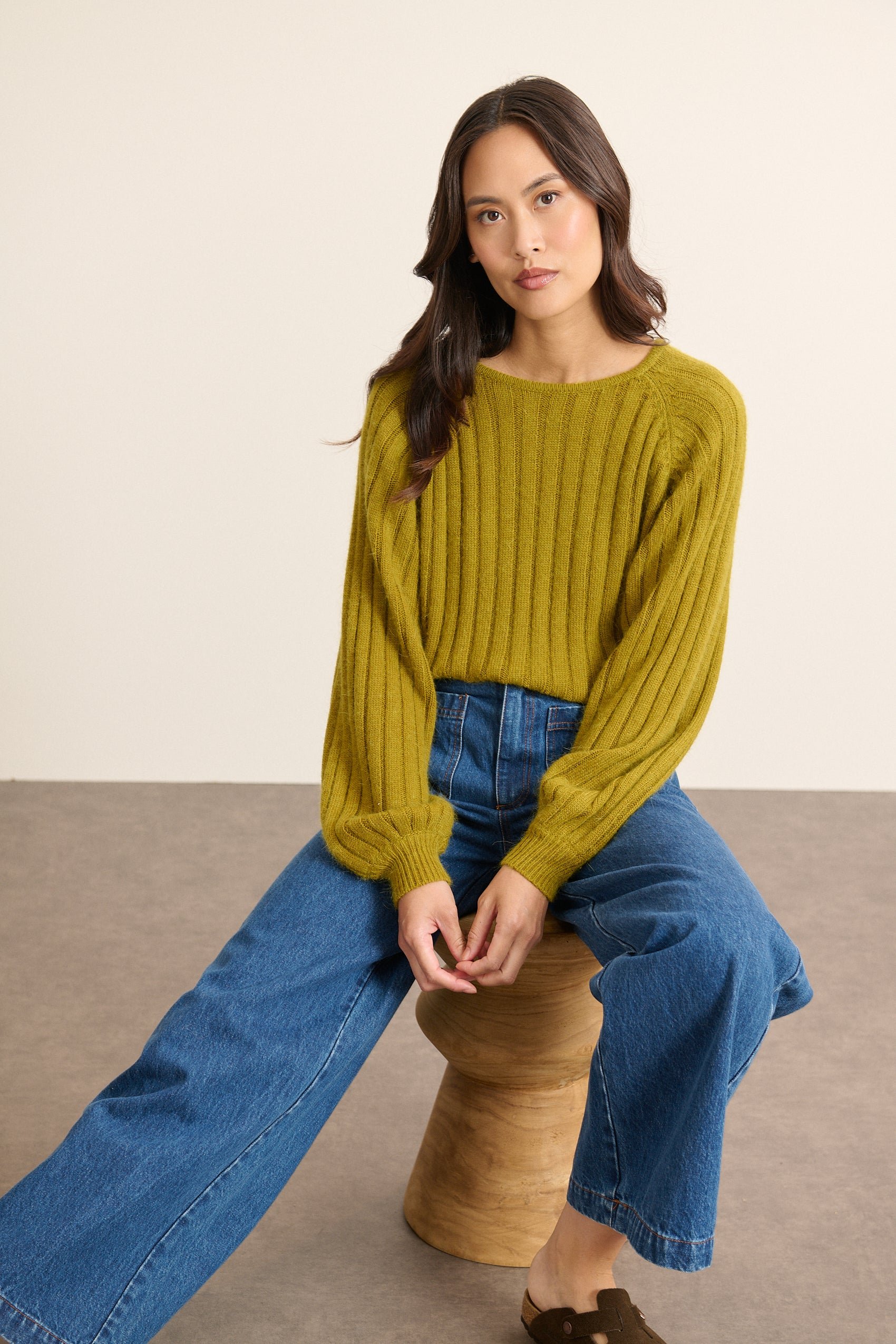 Eco-responsible high-rise wide-leg jeans GARANCE PARIS Blue