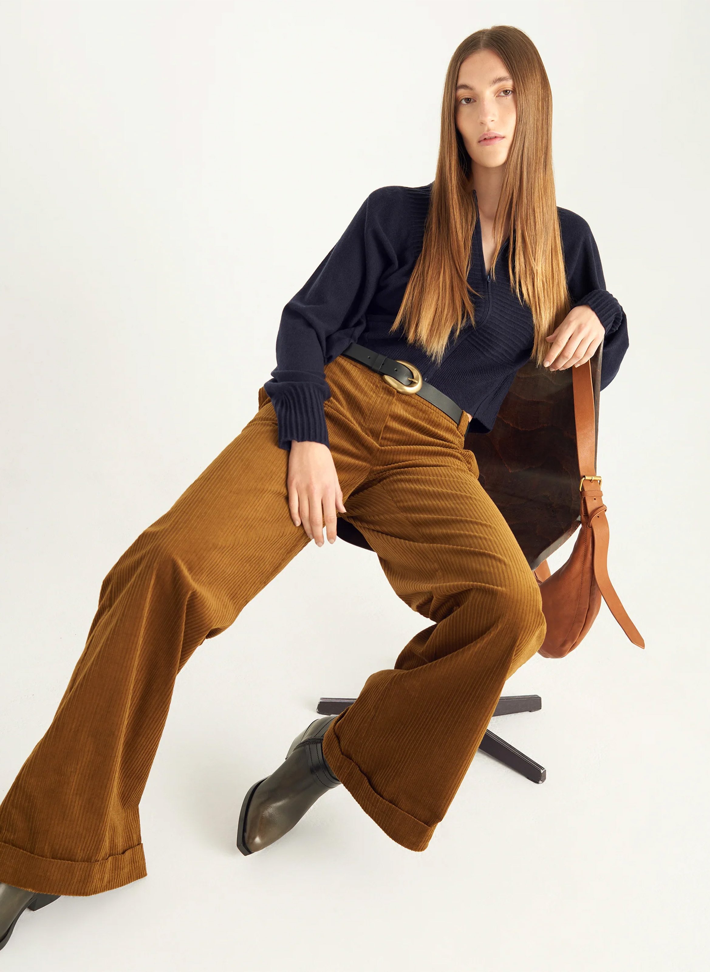 Cardigan oversize en laine COTELAC Bleu