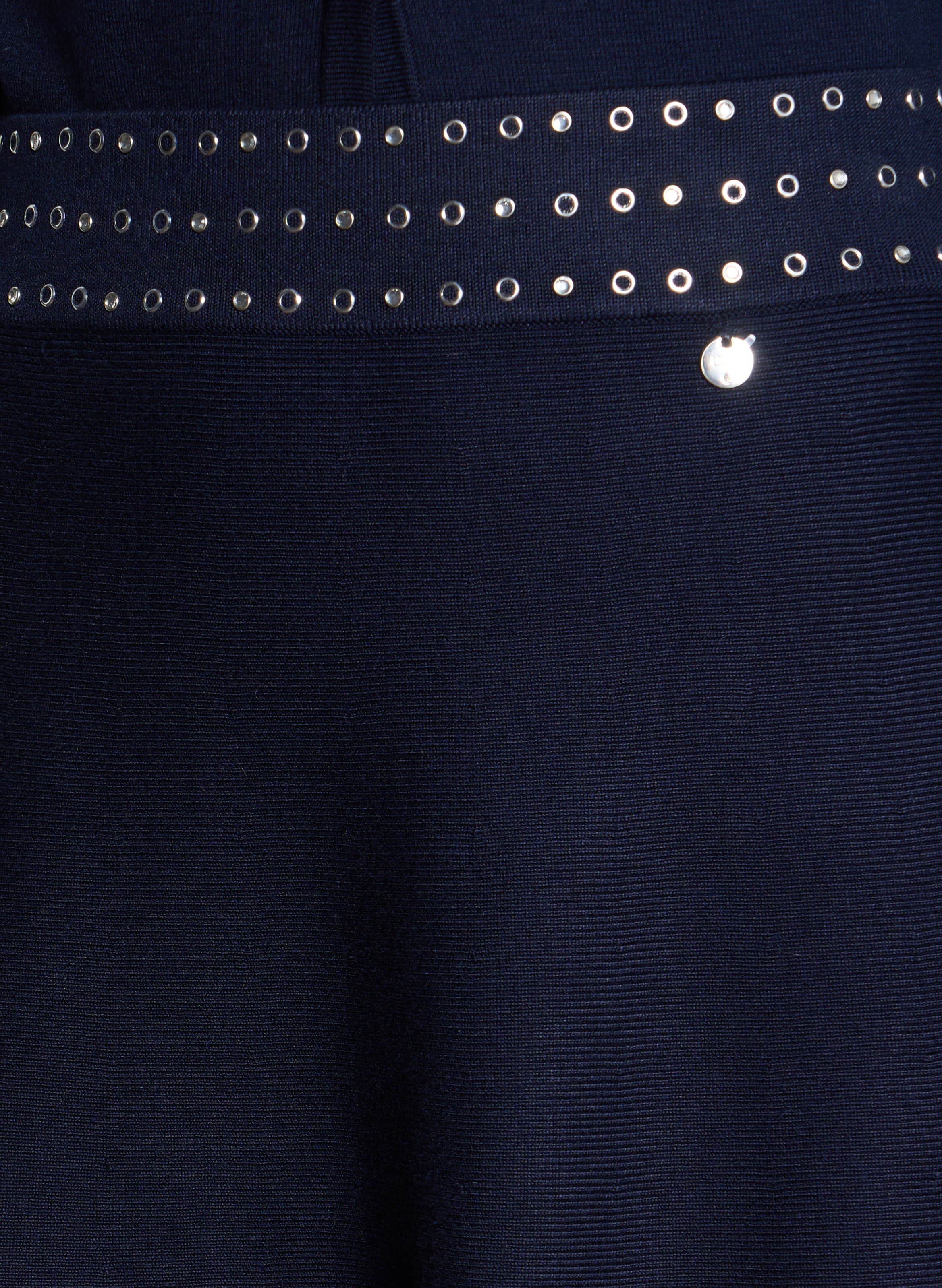 Jupe courte évasée en maille LIU JO Bleu