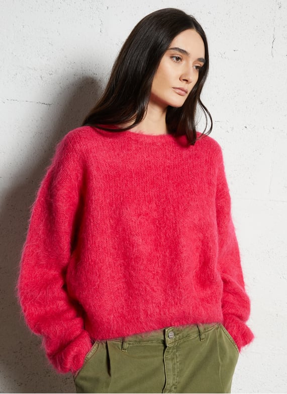 ASOS DESIGN - Maglione Girocollo Color Crema In Misto Lana D'alpaca Con Polsini Ampi Con Spacco - Foto 8