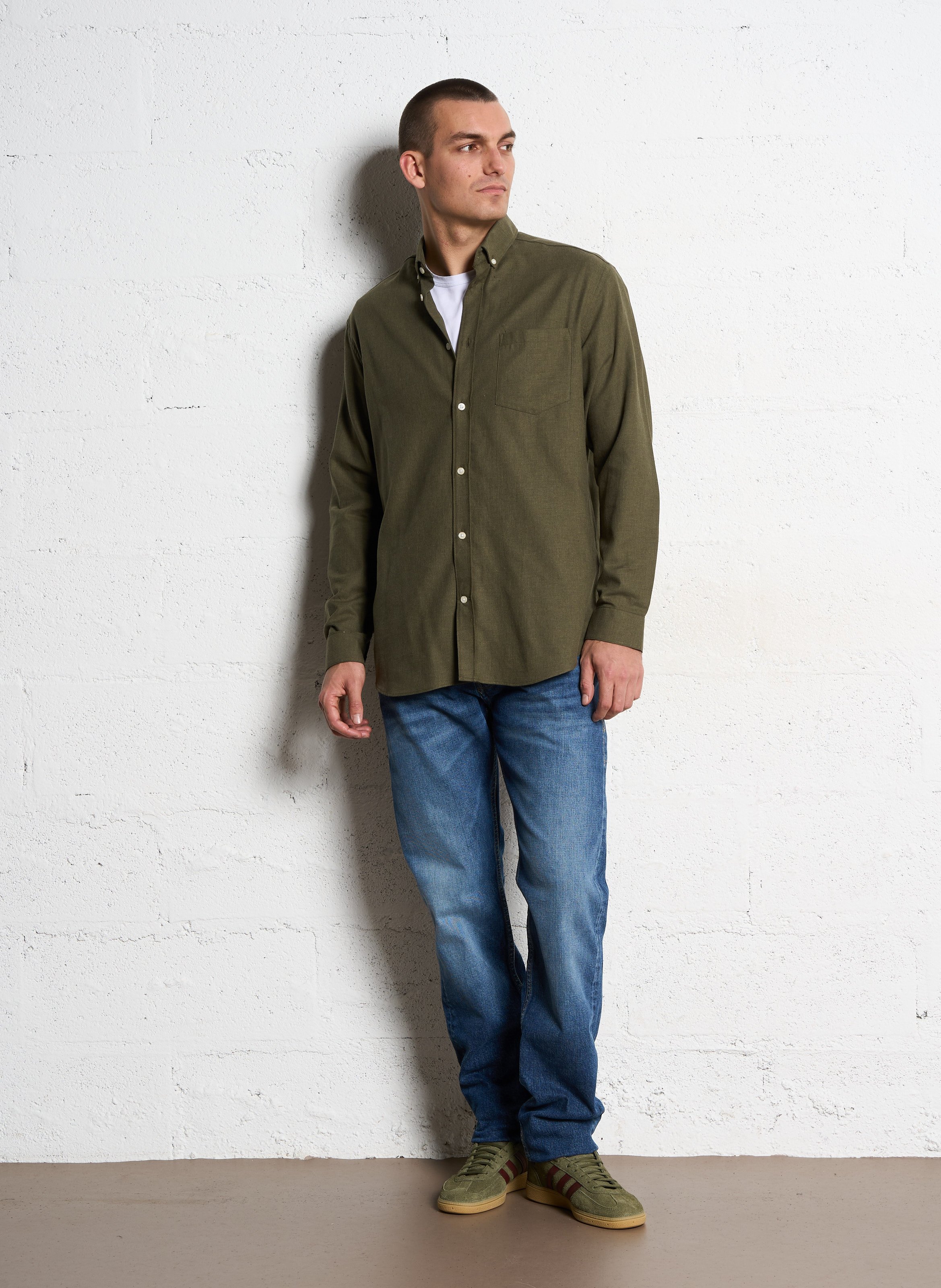 Fitted cotton blend jeans LE TEMPS DES CERISES Blue