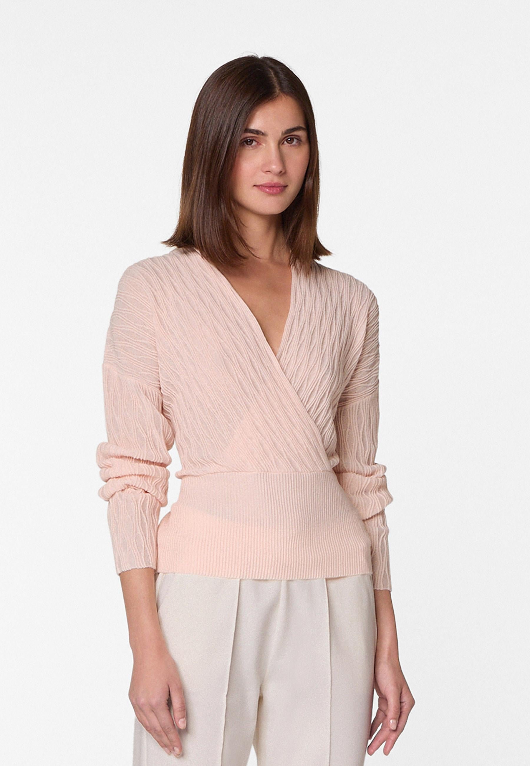 Merino wool wrap top RODIER White